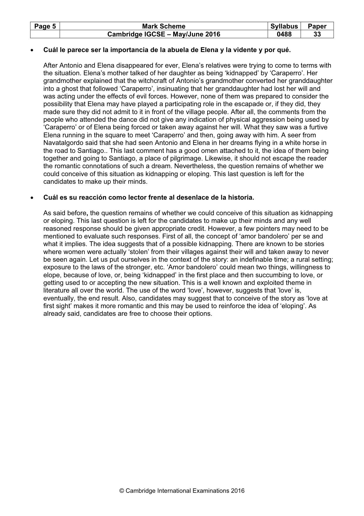 Mark scheme, page 5 of 6