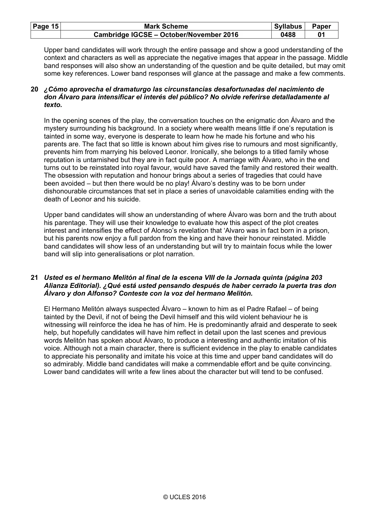 Mark scheme, page 15 of 19