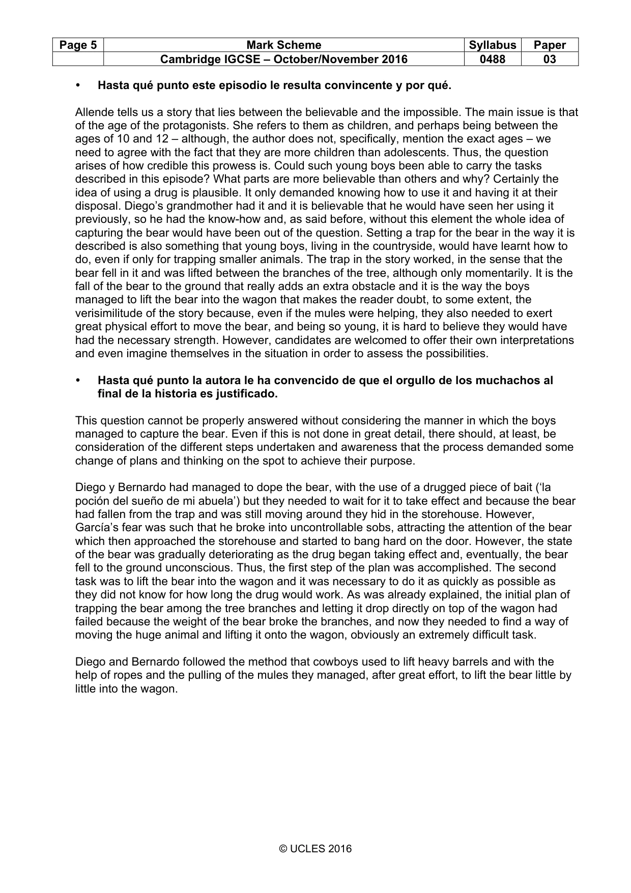 Mark scheme, page 5 of 6