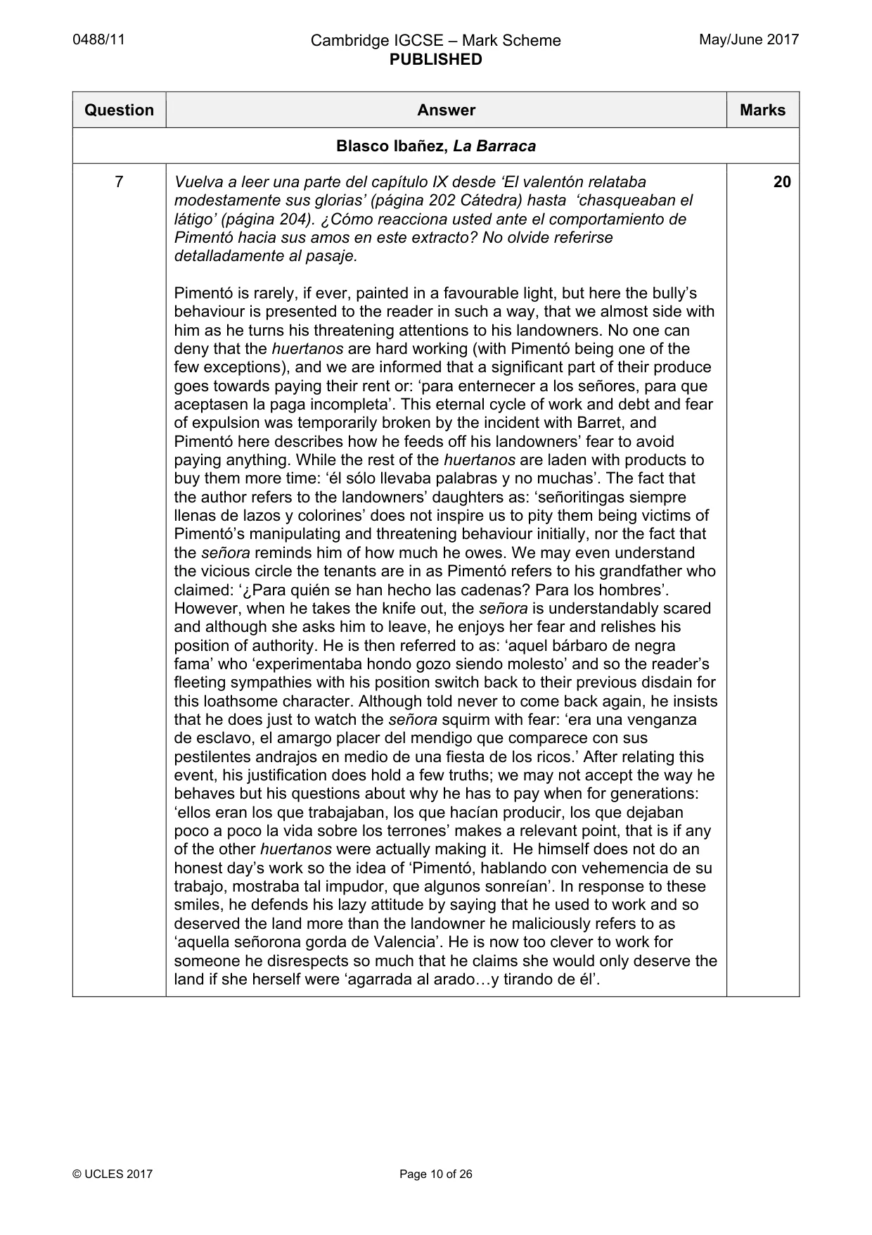 Mark scheme, page 10 of 26