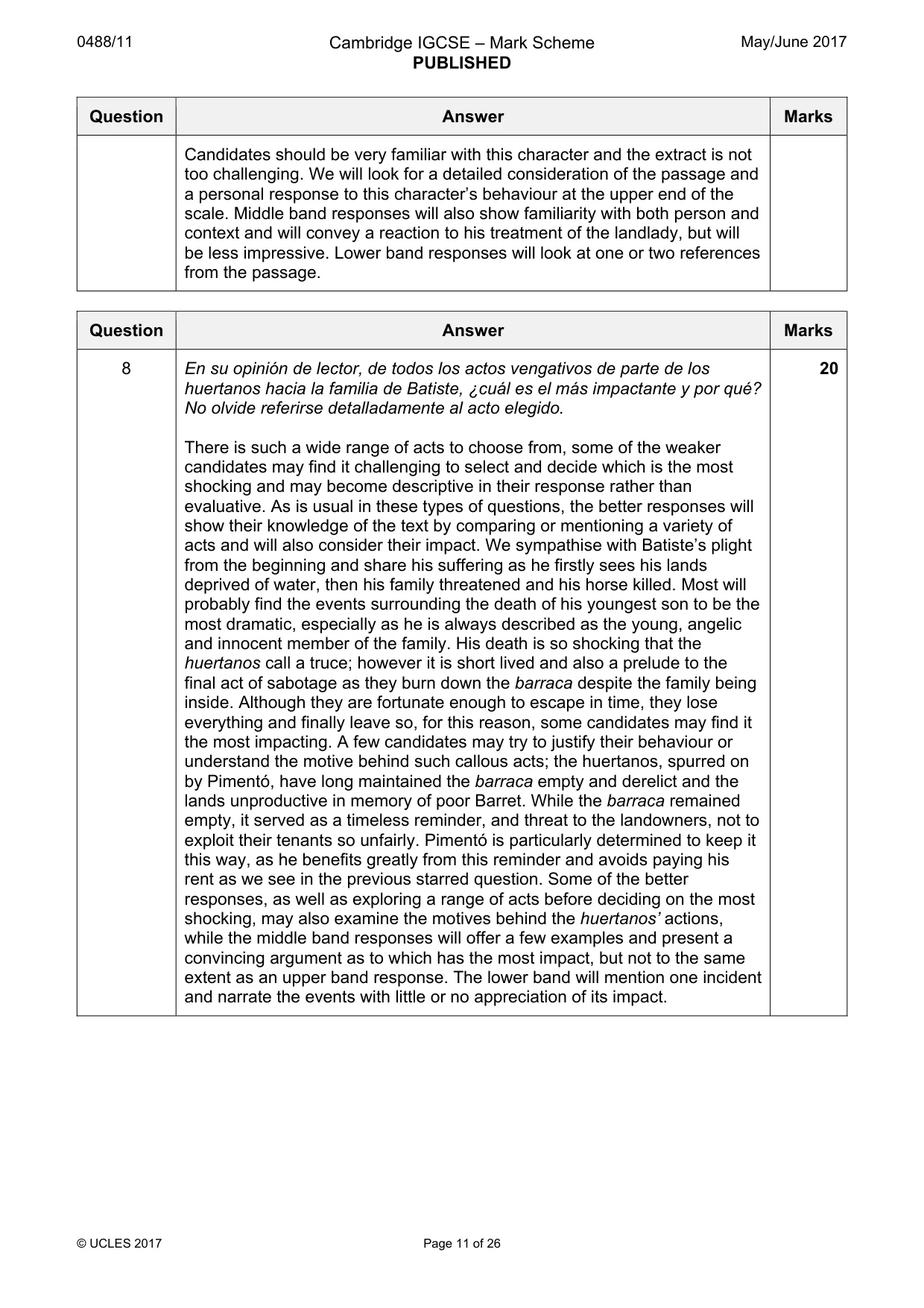 Mark scheme, page 11 of 26
