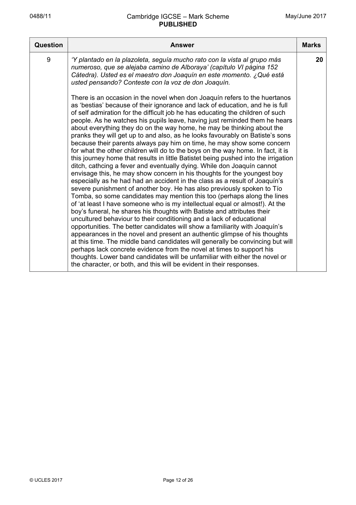 Mark scheme, page 12 of 26