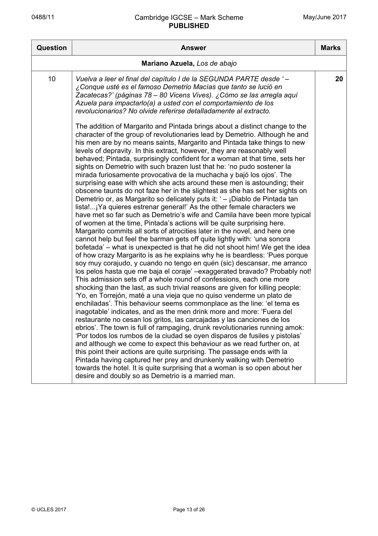Mark scheme, page 13 of 26