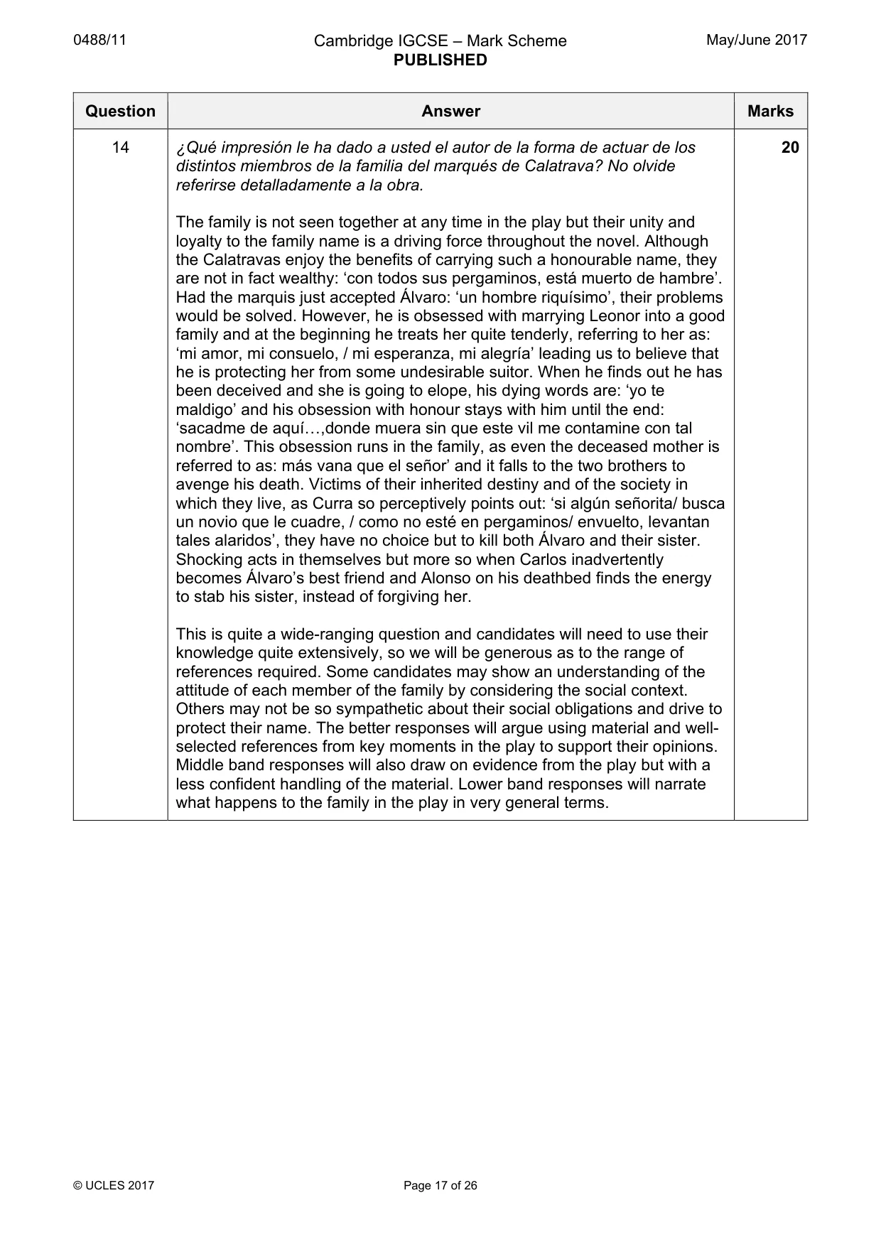 Mark scheme, page 17 of 26