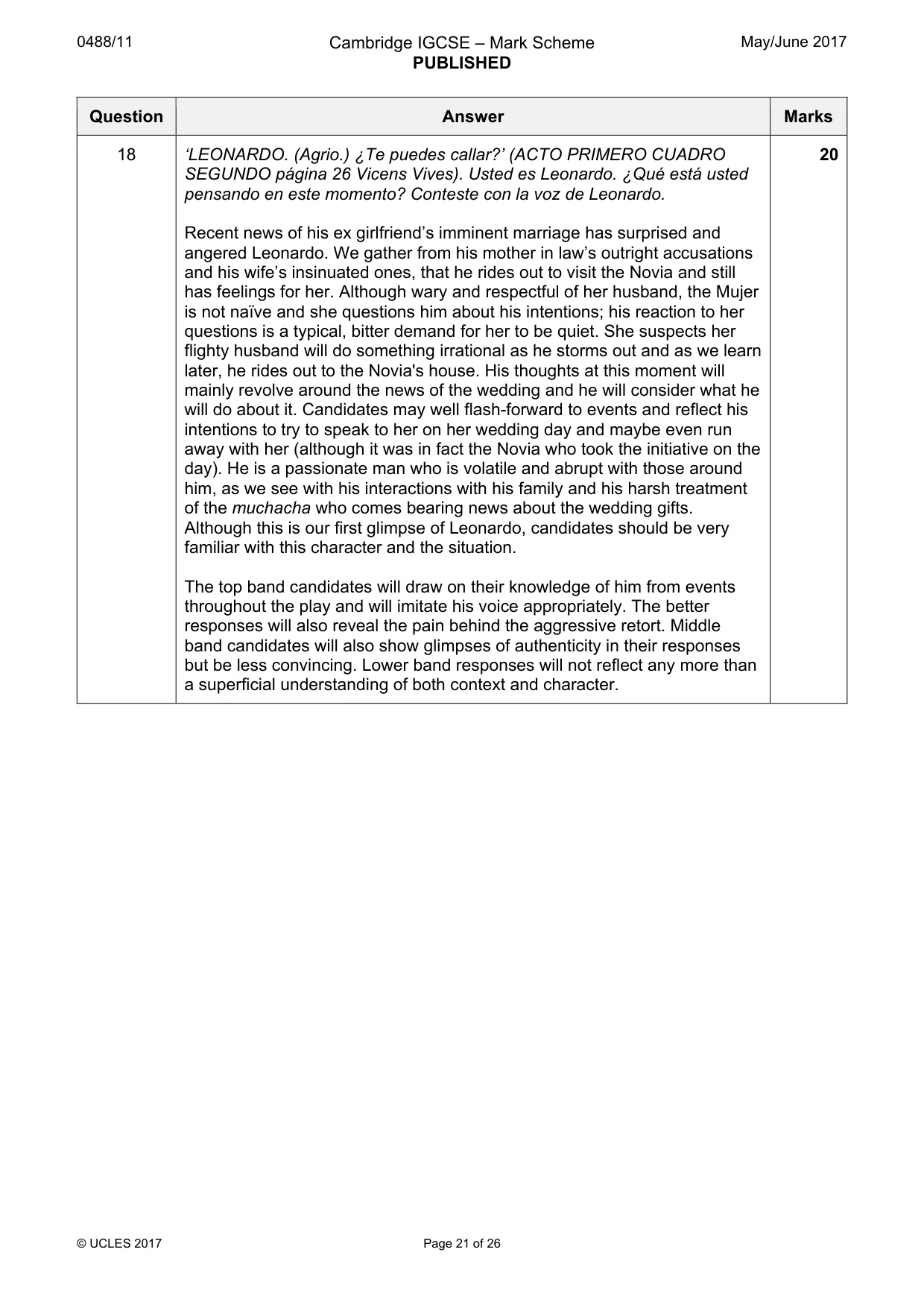 Mark scheme, page 21 of 26