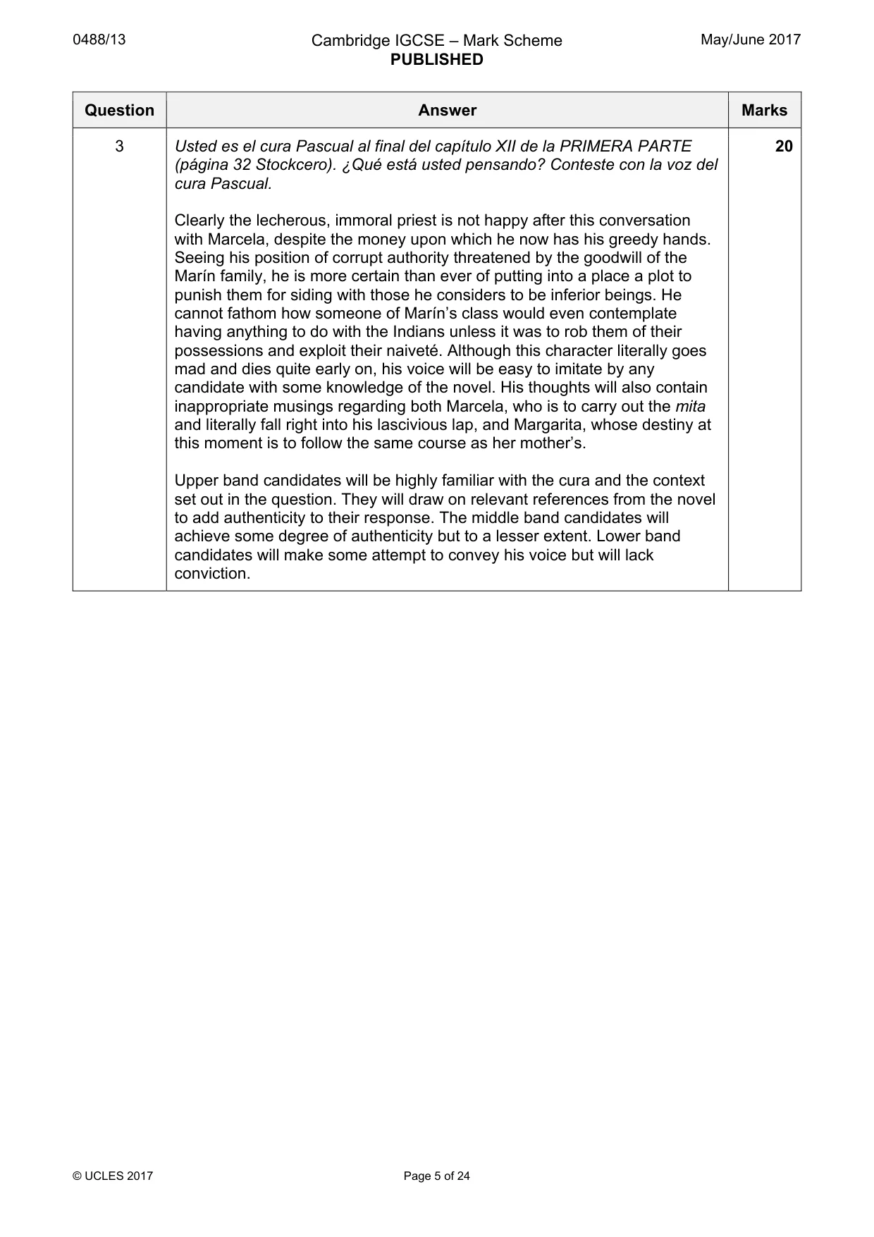 Mark scheme, page 5 of 24