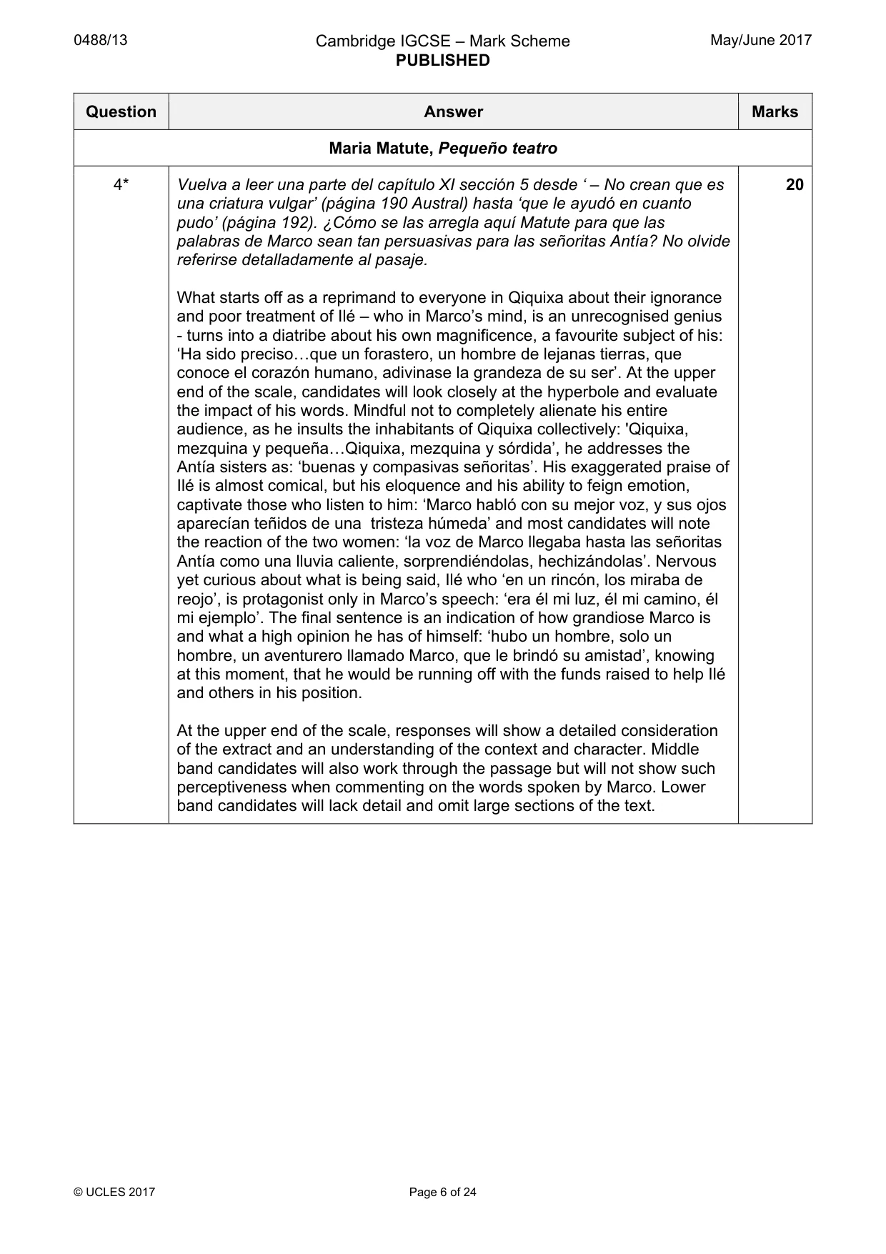Mark scheme, page 6 of 24