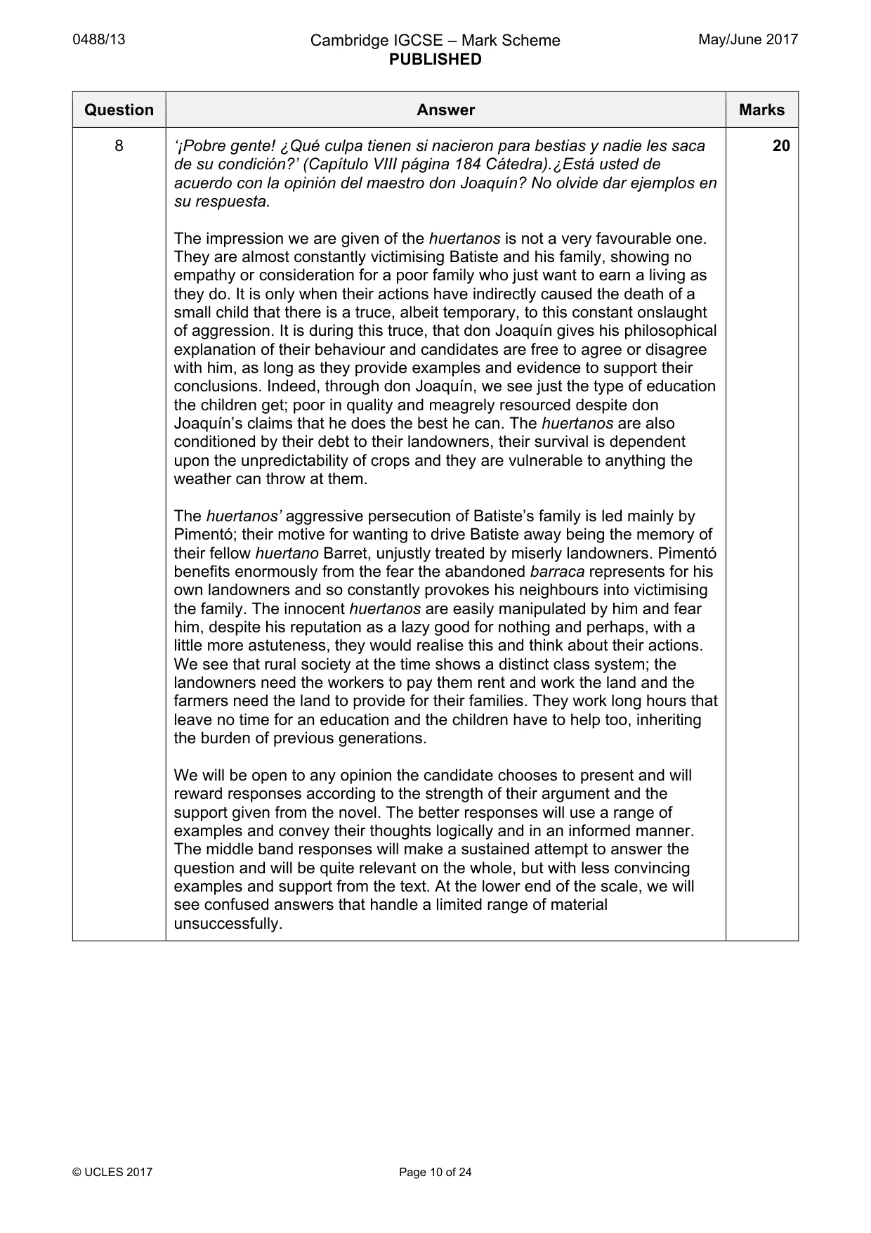 Mark scheme, page 10 of 24