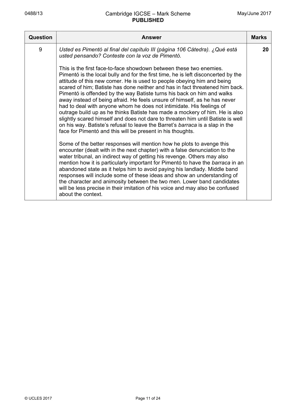 Mark scheme, page 11 of 24