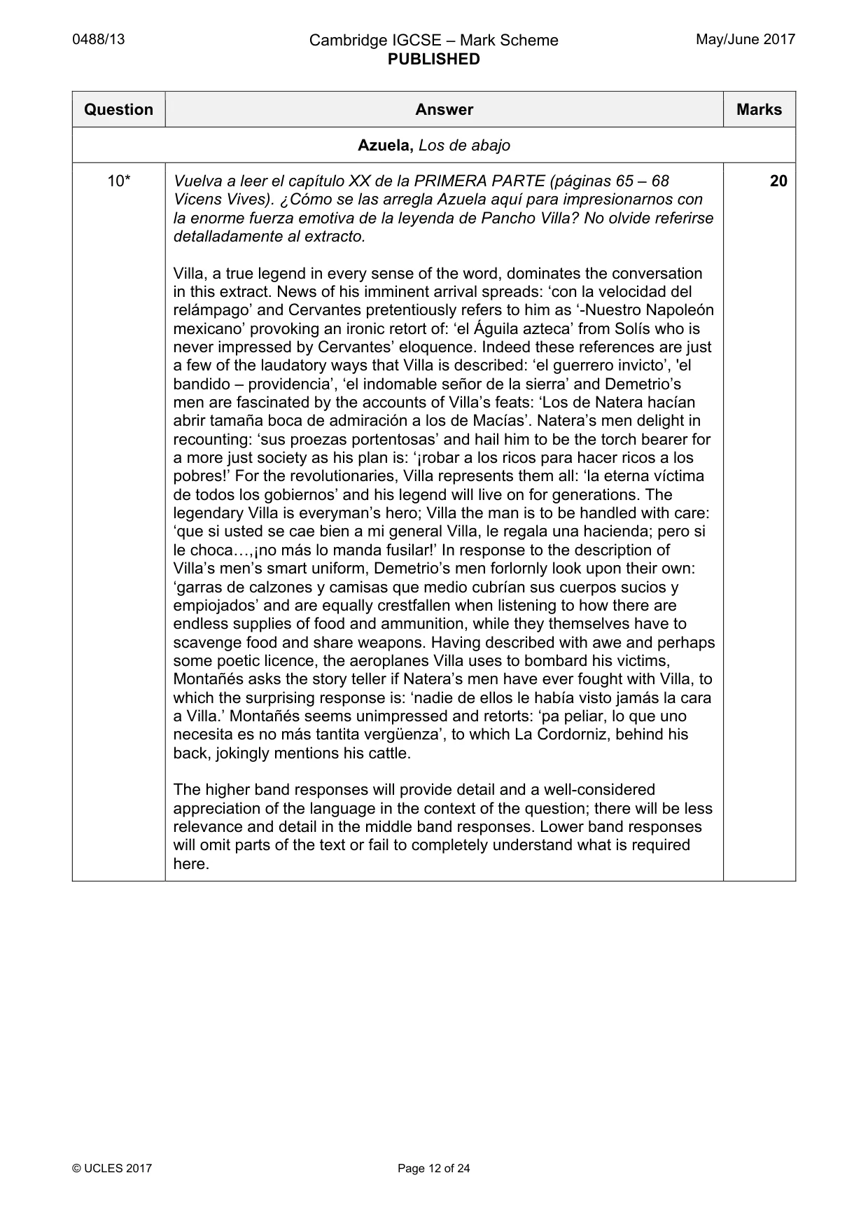 Mark scheme, page 12 of 24