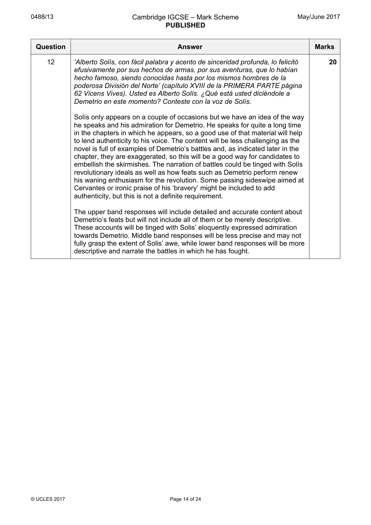 Mark scheme, page 14 of 24