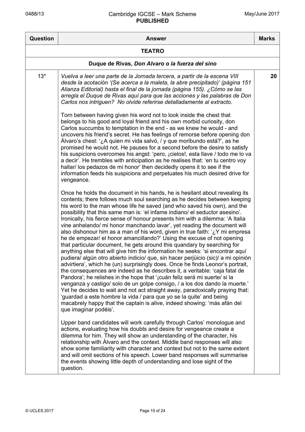 Mark scheme, page 15 of 24