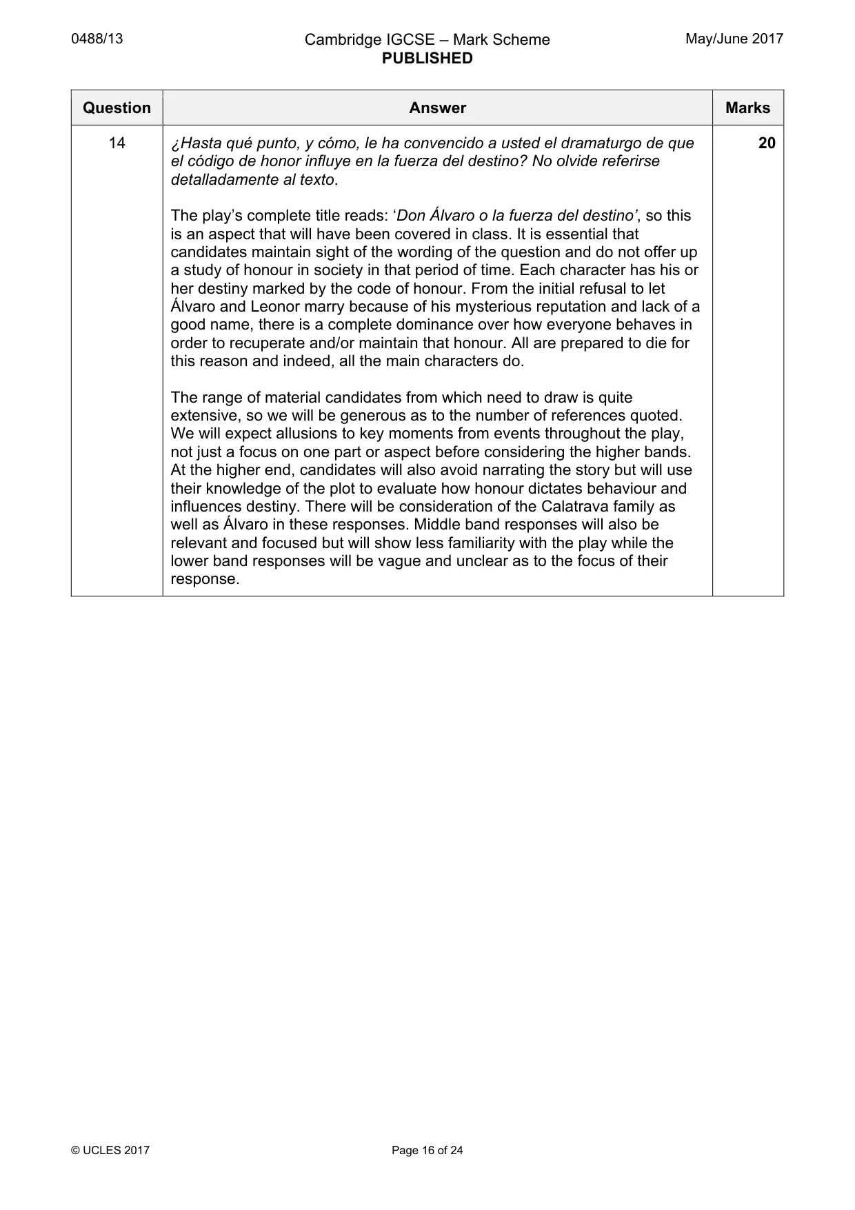 Mark scheme, page 16 of 24
