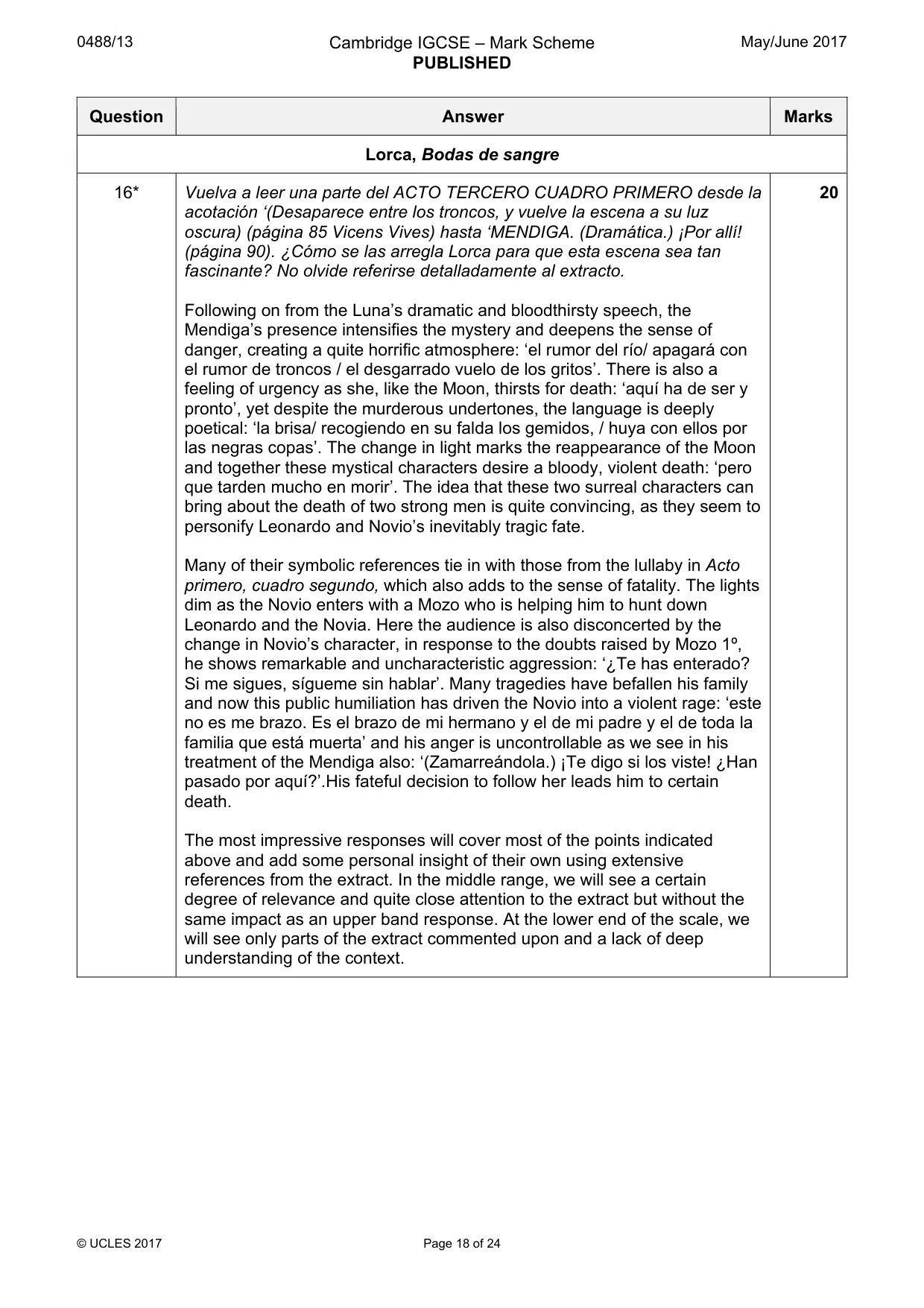 Mark scheme, page 18 of 24