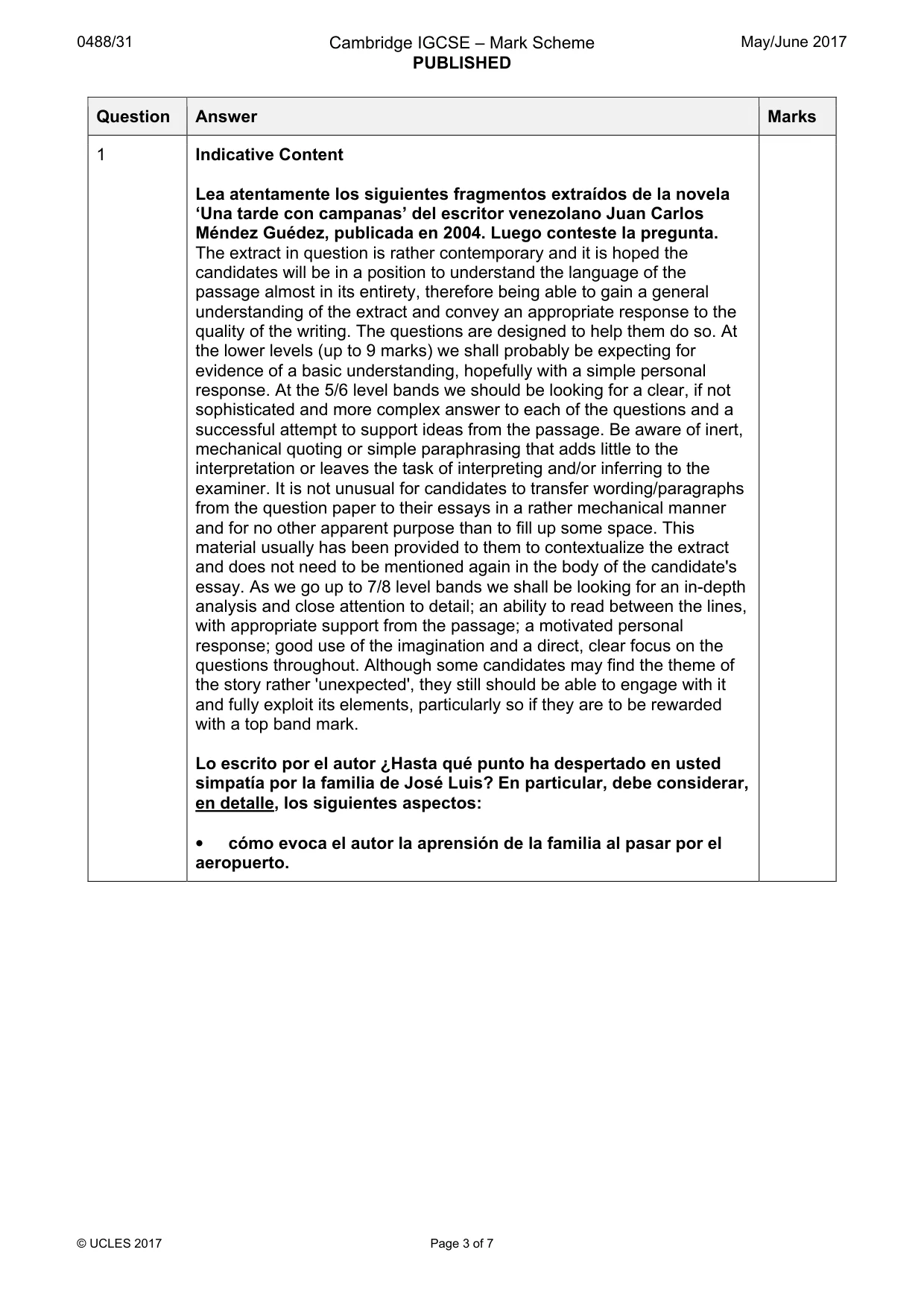Mark scheme, page 3 of 7