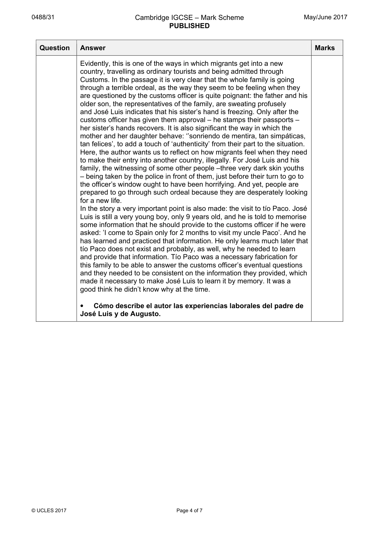 Mark scheme, page 4 of 7