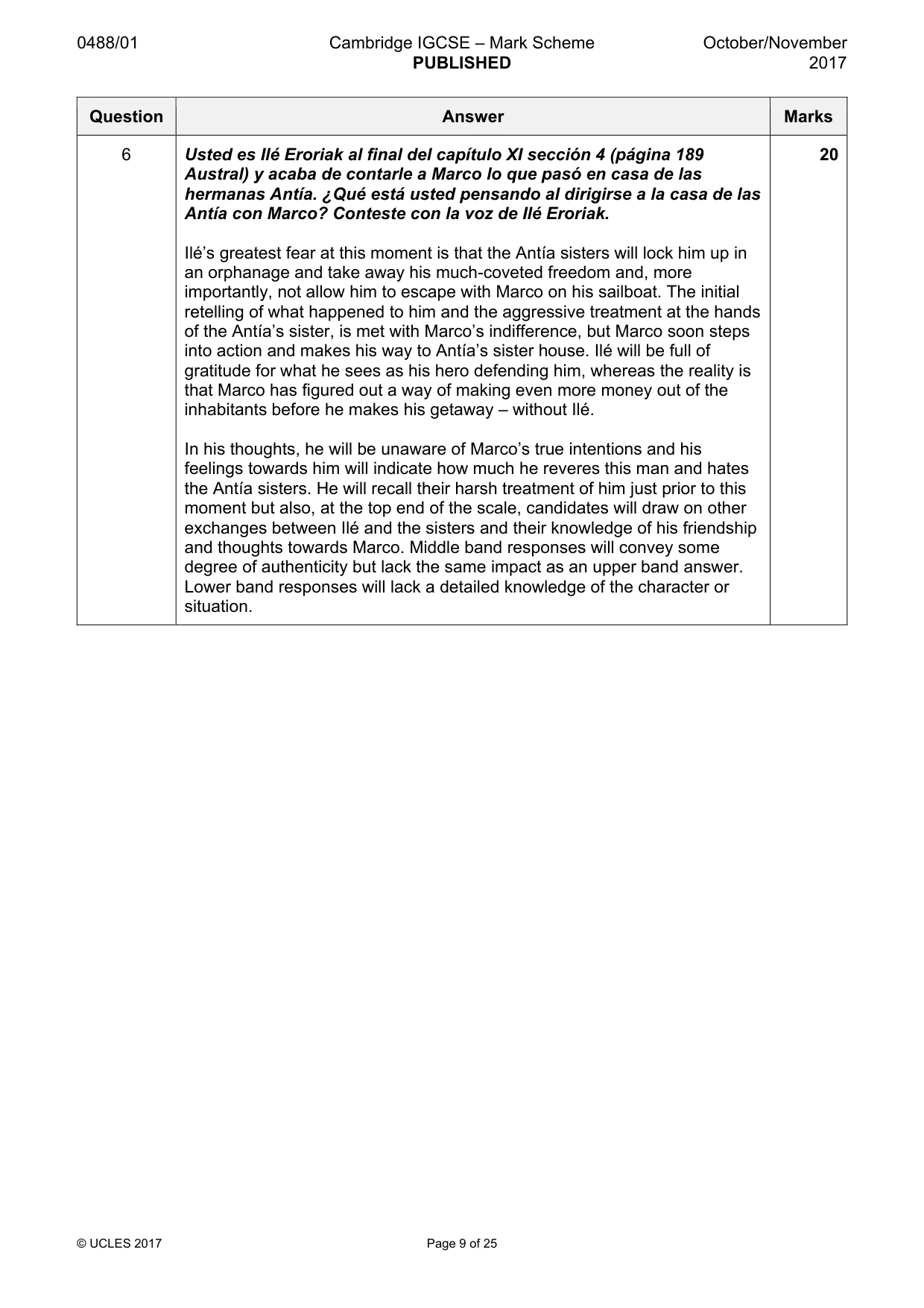 Mark scheme, page 9 of 25