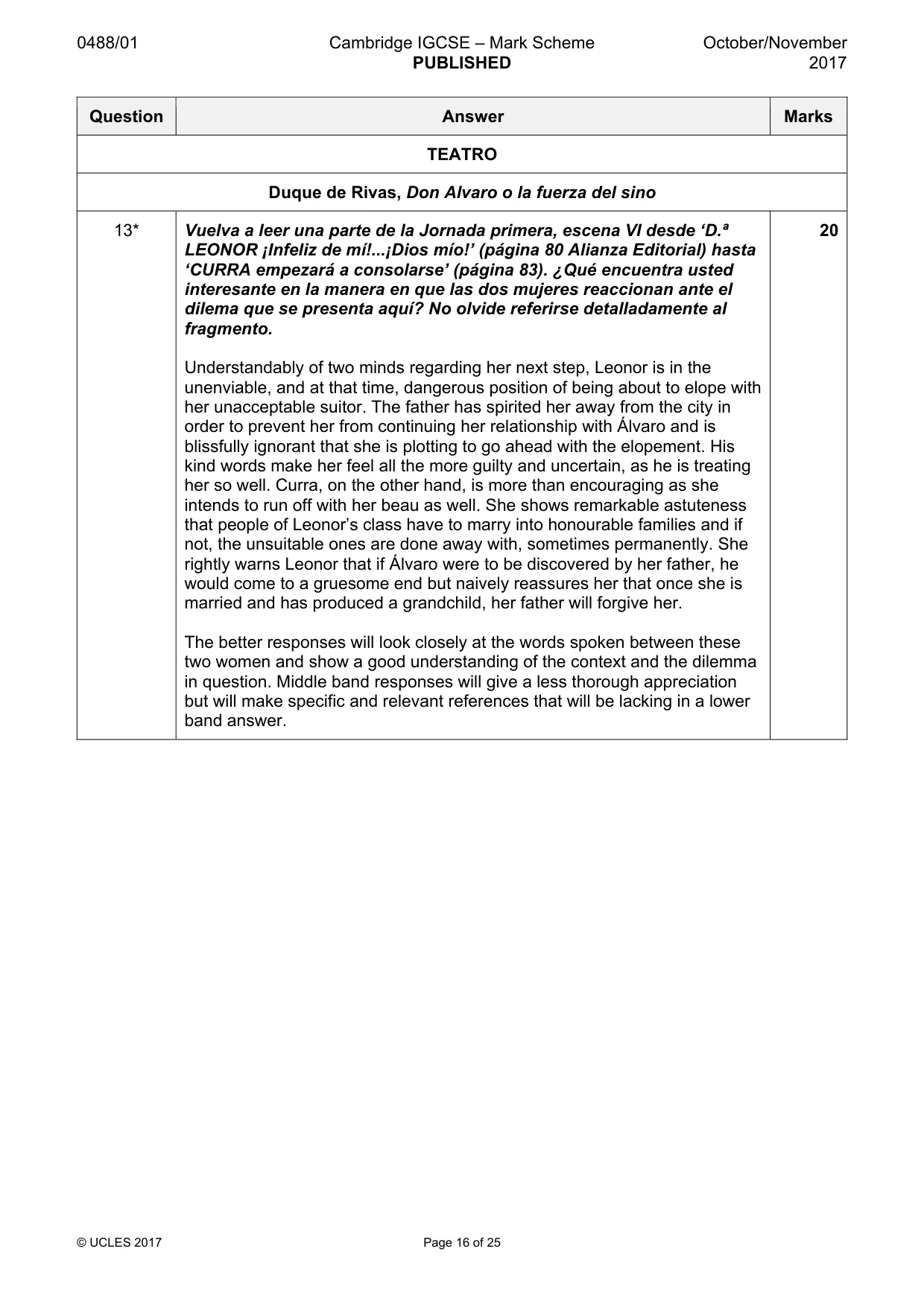 Mark scheme, page 16 of 25