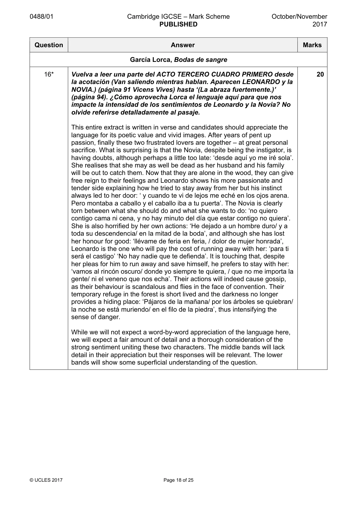 Mark scheme, page 18 of 25