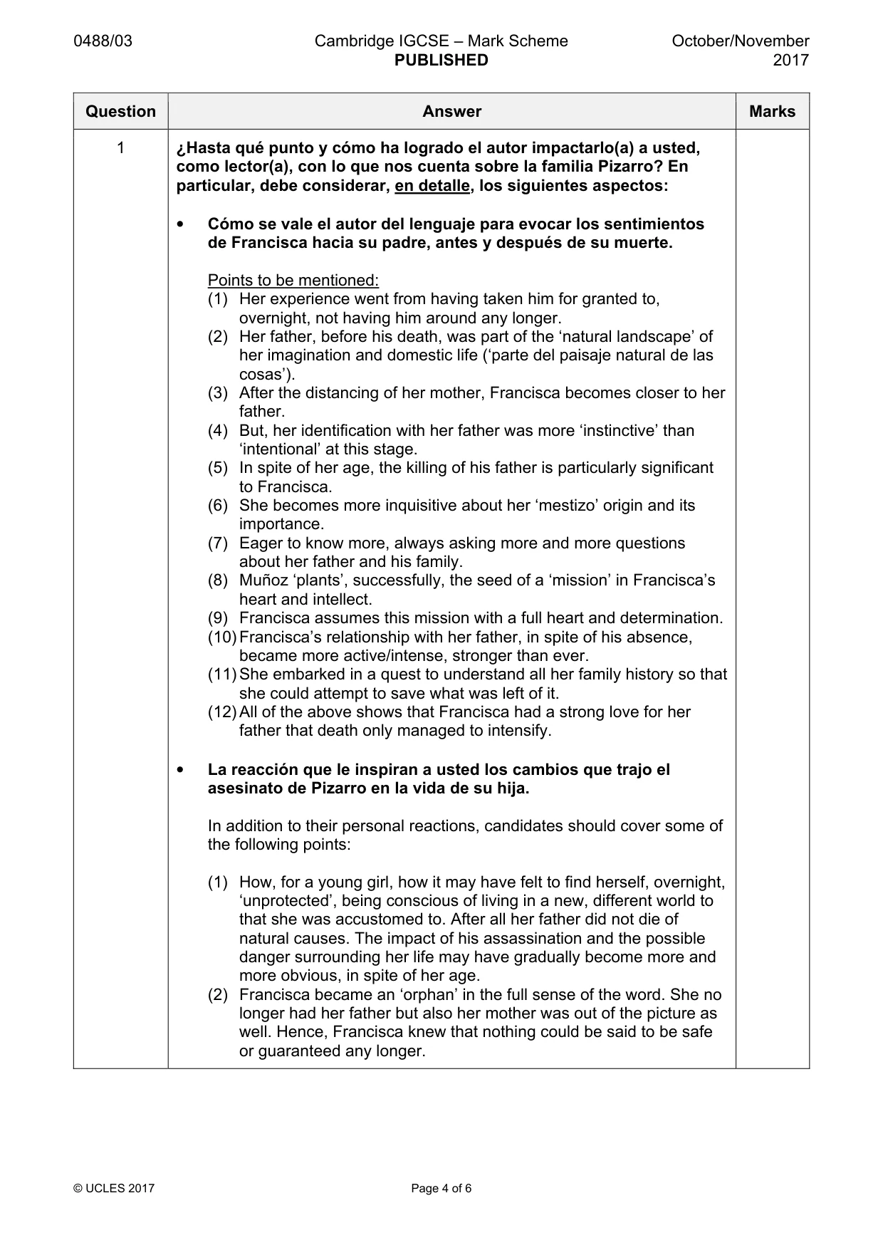Mark scheme, page 4 of 6