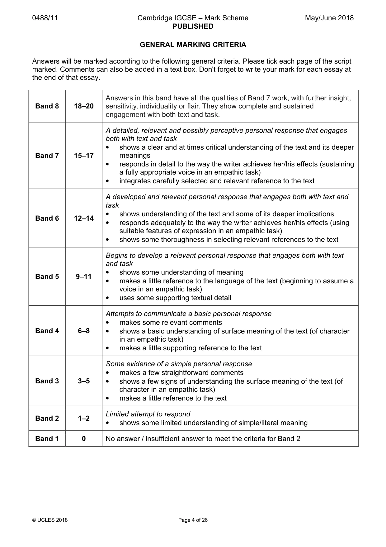 Mark scheme, page 4 of 26