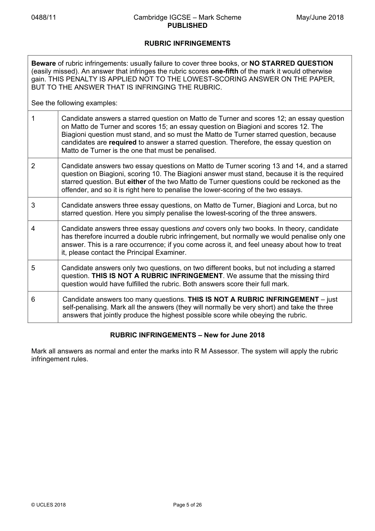 Mark scheme, page 5 of 26