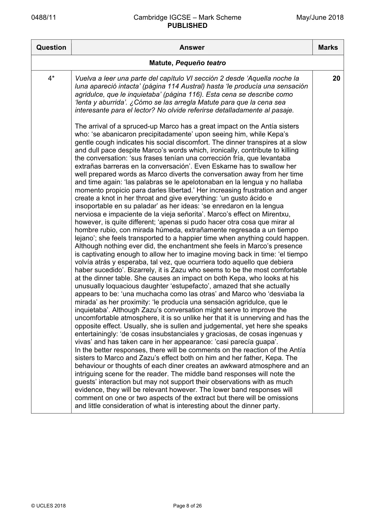 Mark scheme, page 8 of 26