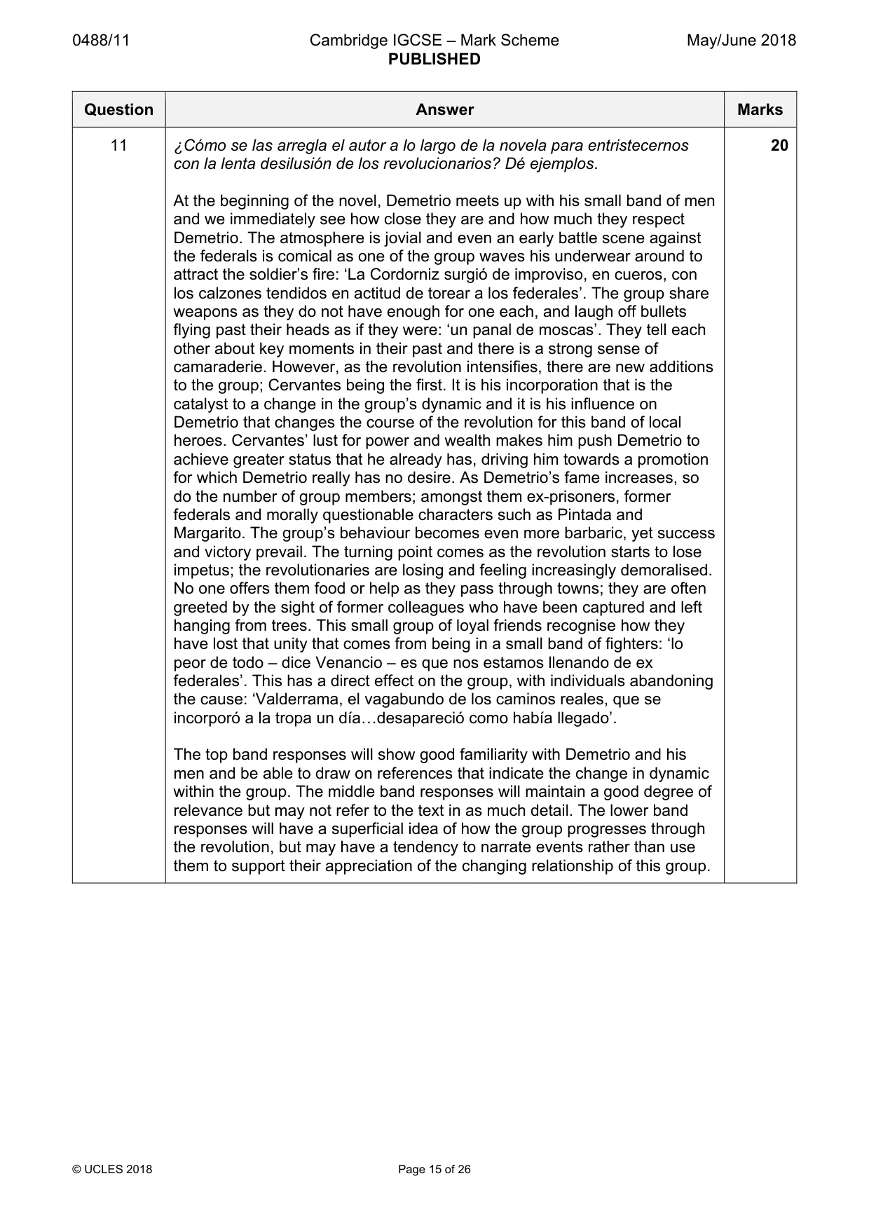 Mark scheme, page 15 of 26