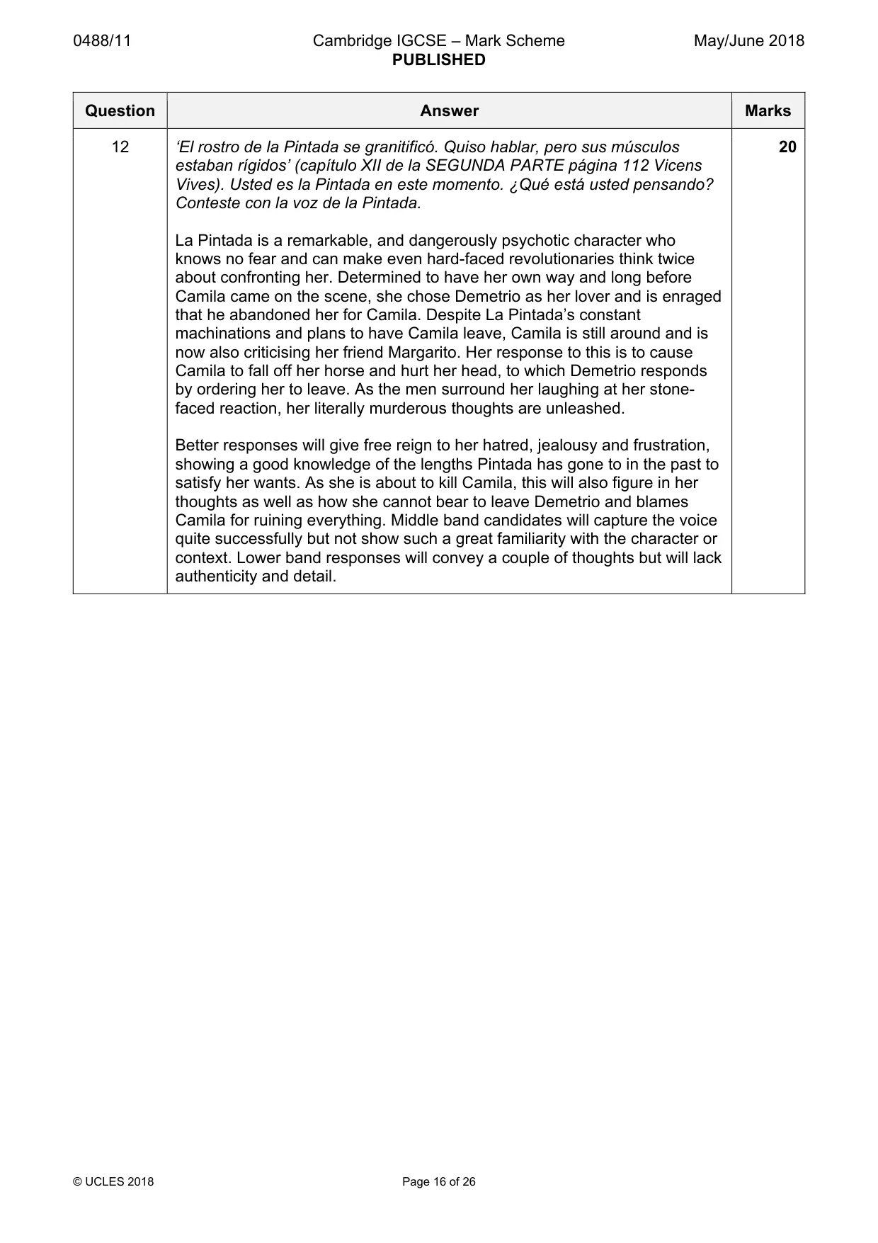Mark scheme, page 16 of 26