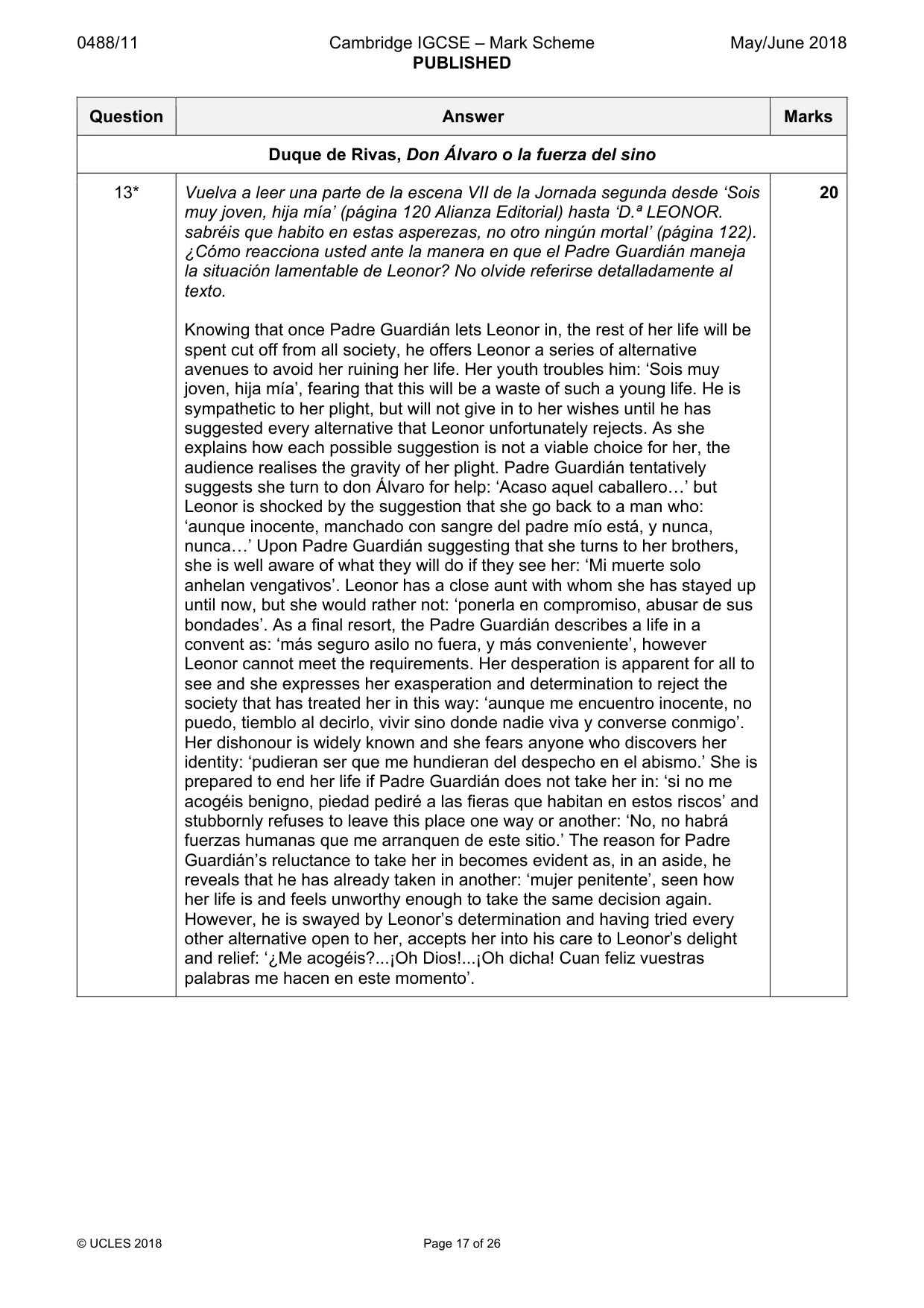 Mark scheme, page 17 of 26