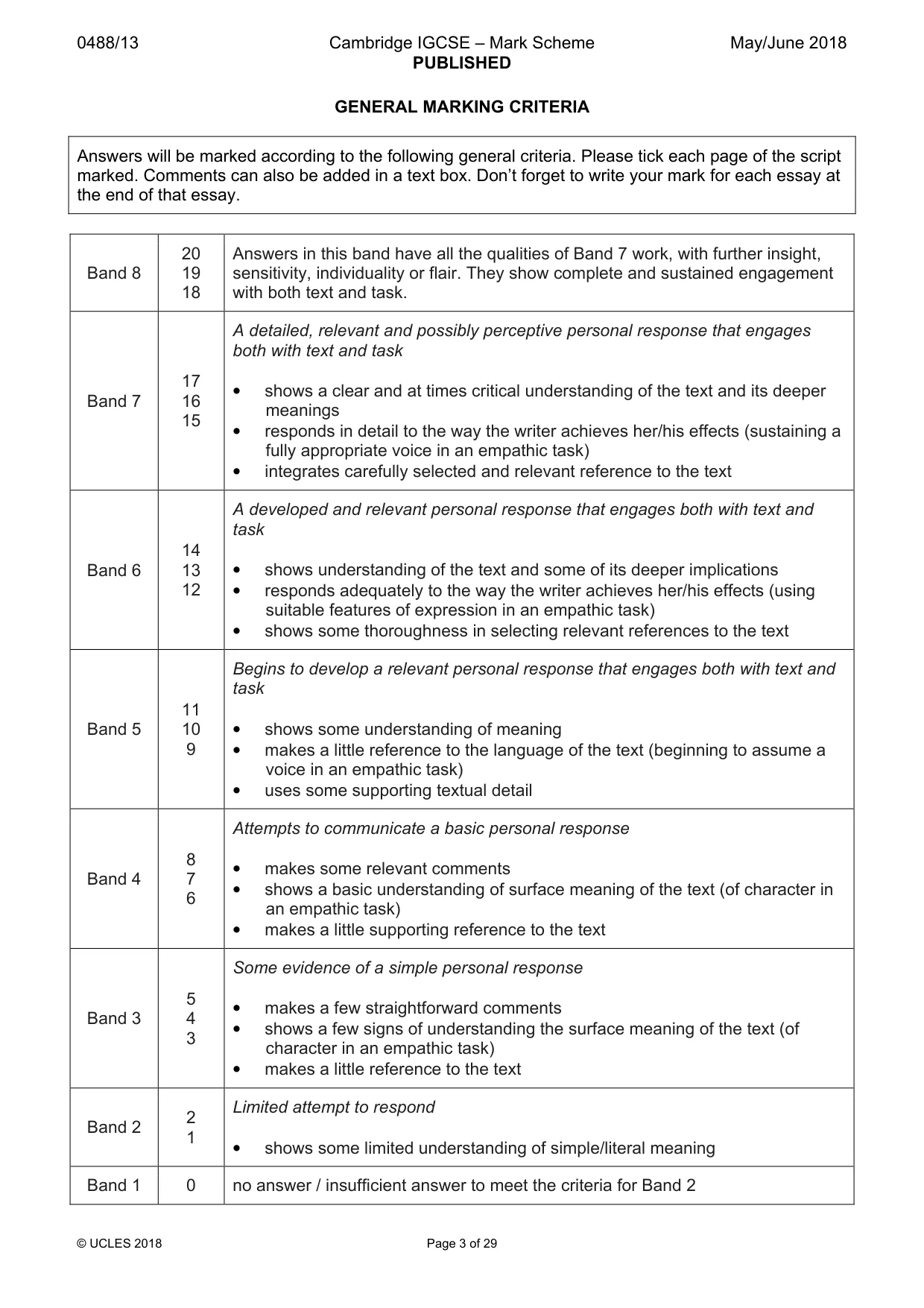 Mark scheme, page 3 of 29