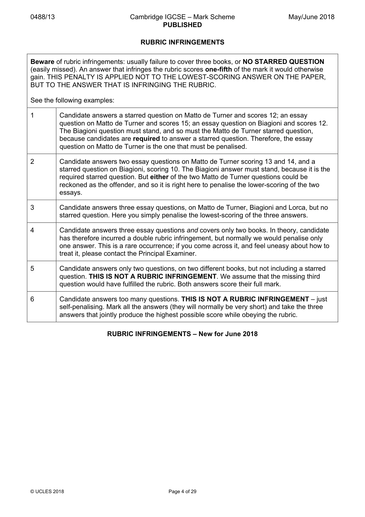 Mark scheme, page 4 of 29