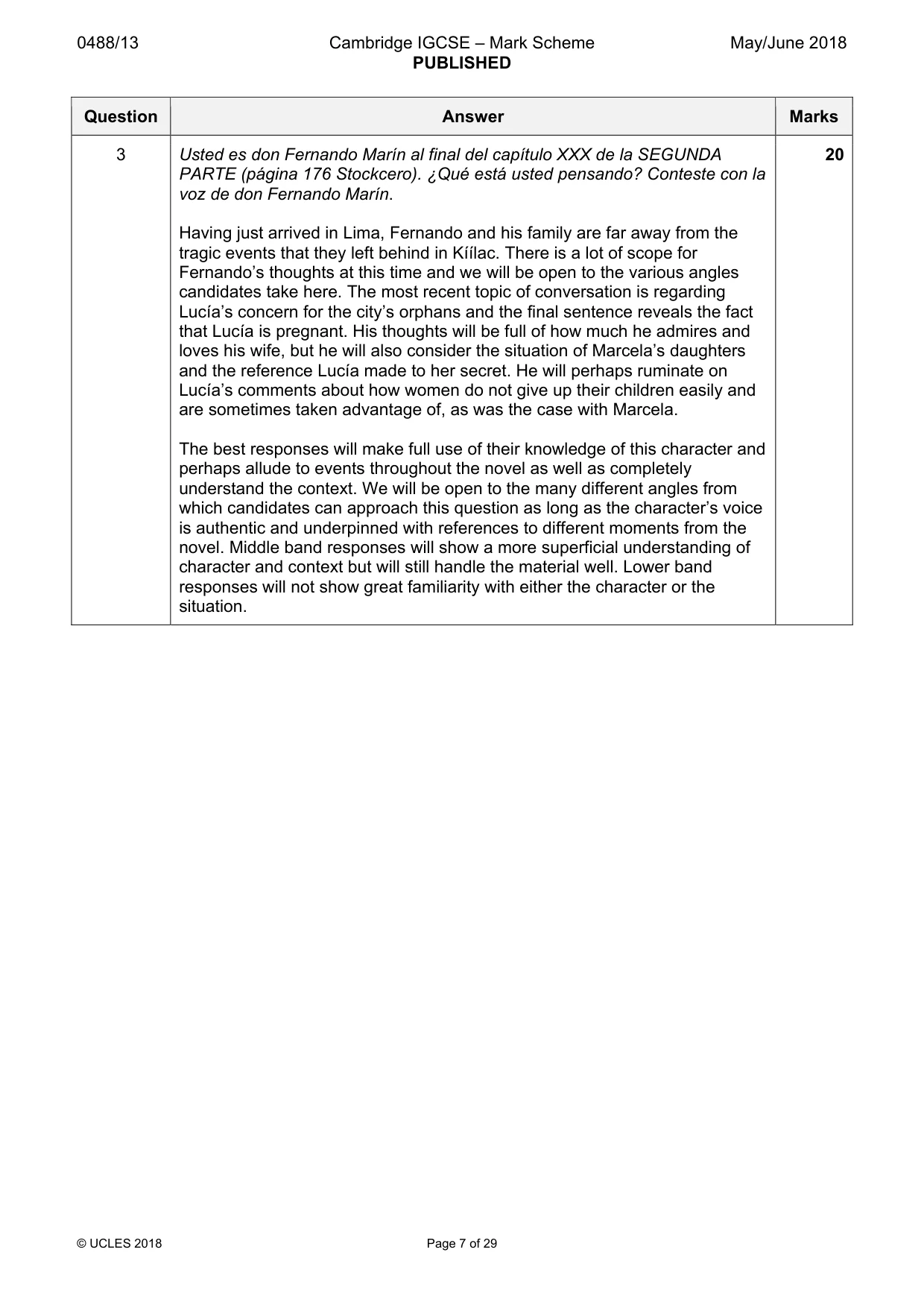 Mark scheme, page 7 of 29