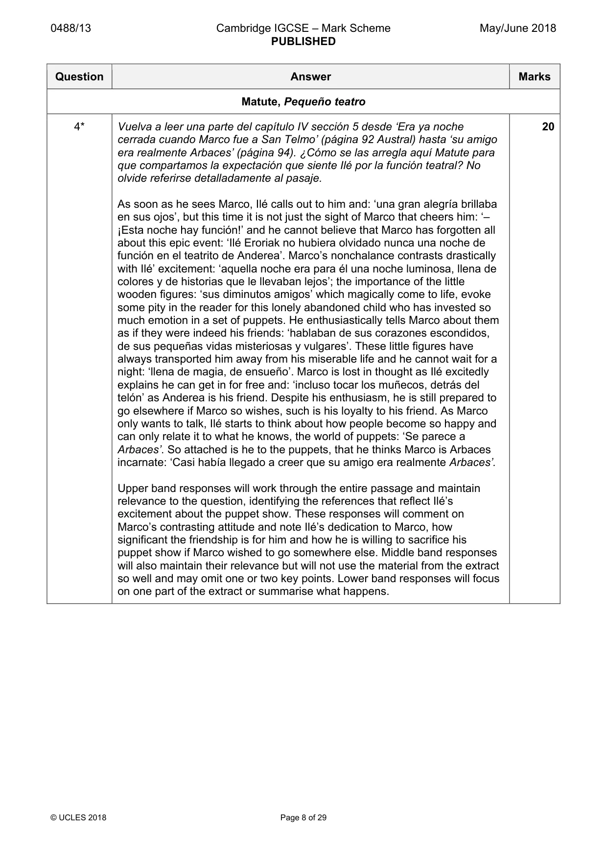 Mark scheme, page 8 of 29