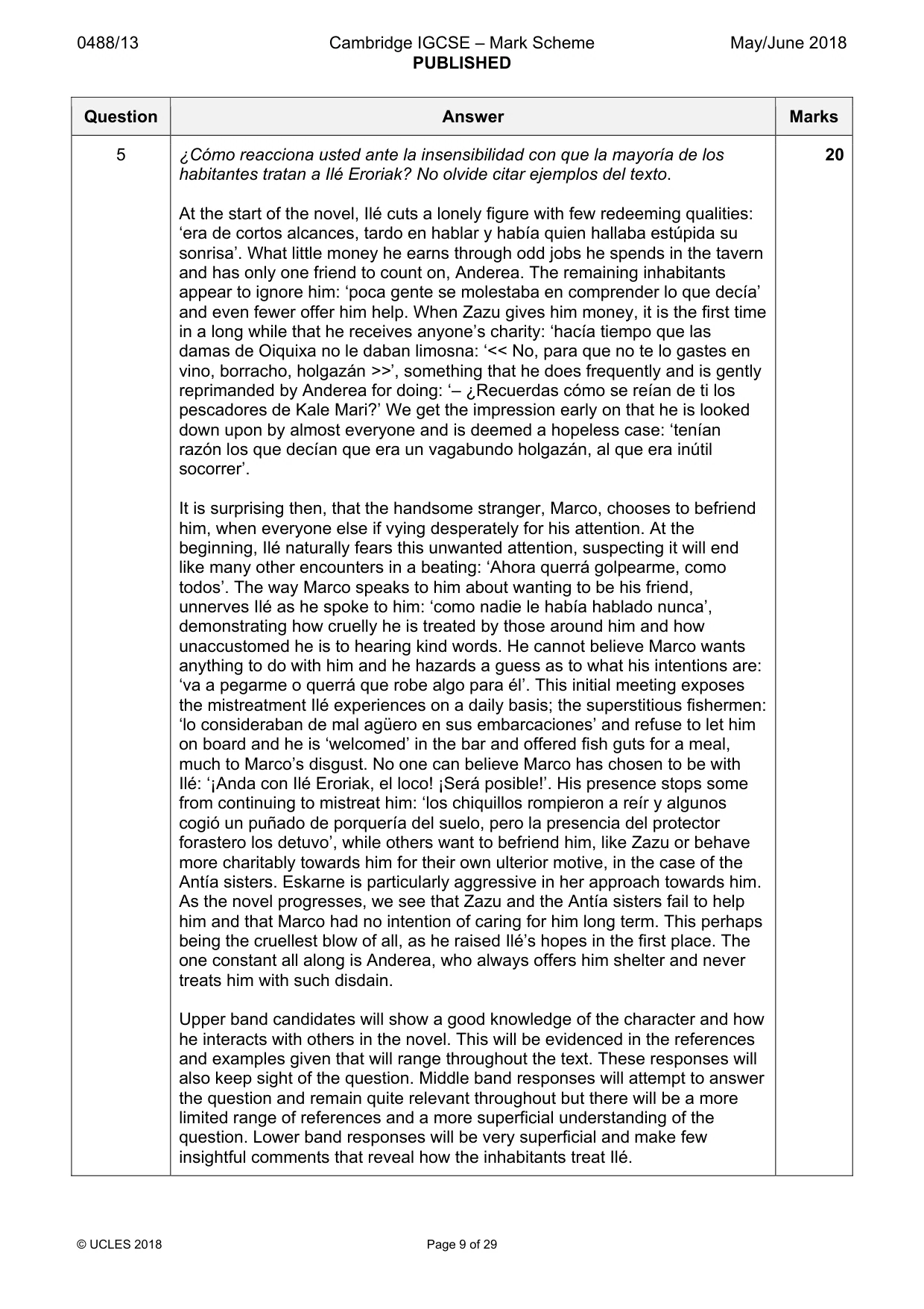 Mark scheme, page 9 of 29