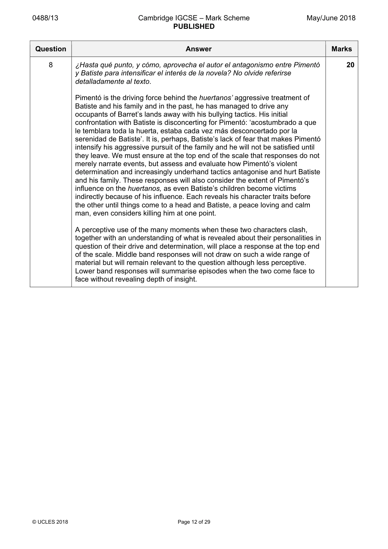 Mark scheme, page 12 of 29