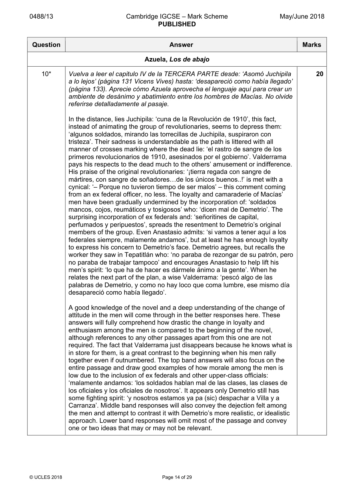 Mark scheme, page 14 of 29