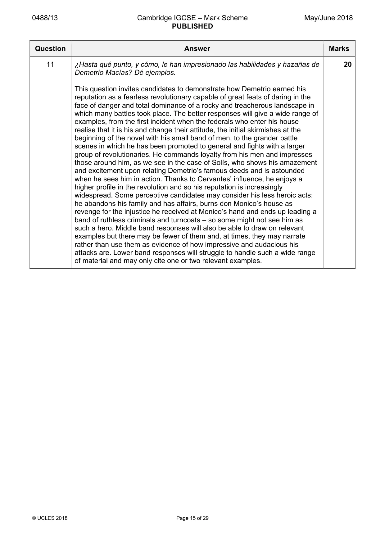 Mark scheme, page 15 of 29