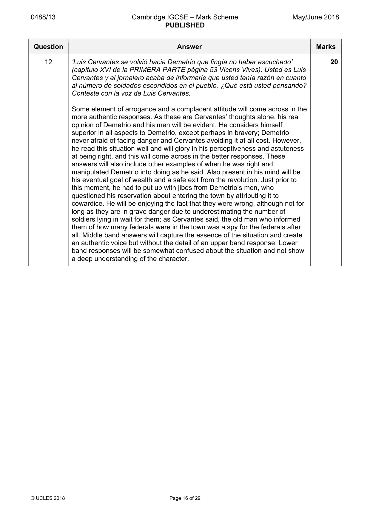 Mark scheme, page 16 of 29