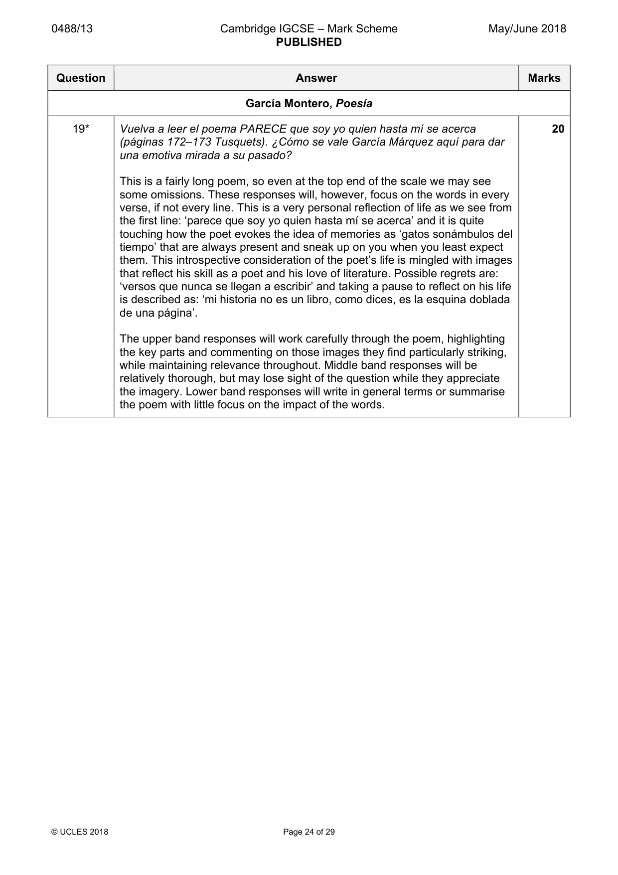 Mark scheme, page 24 of 29