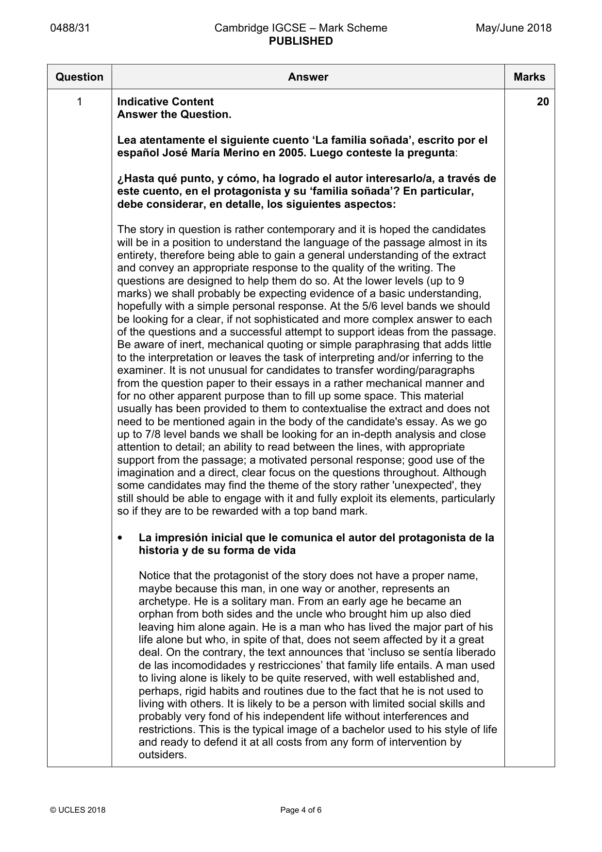 Mark scheme, page 4 of 6