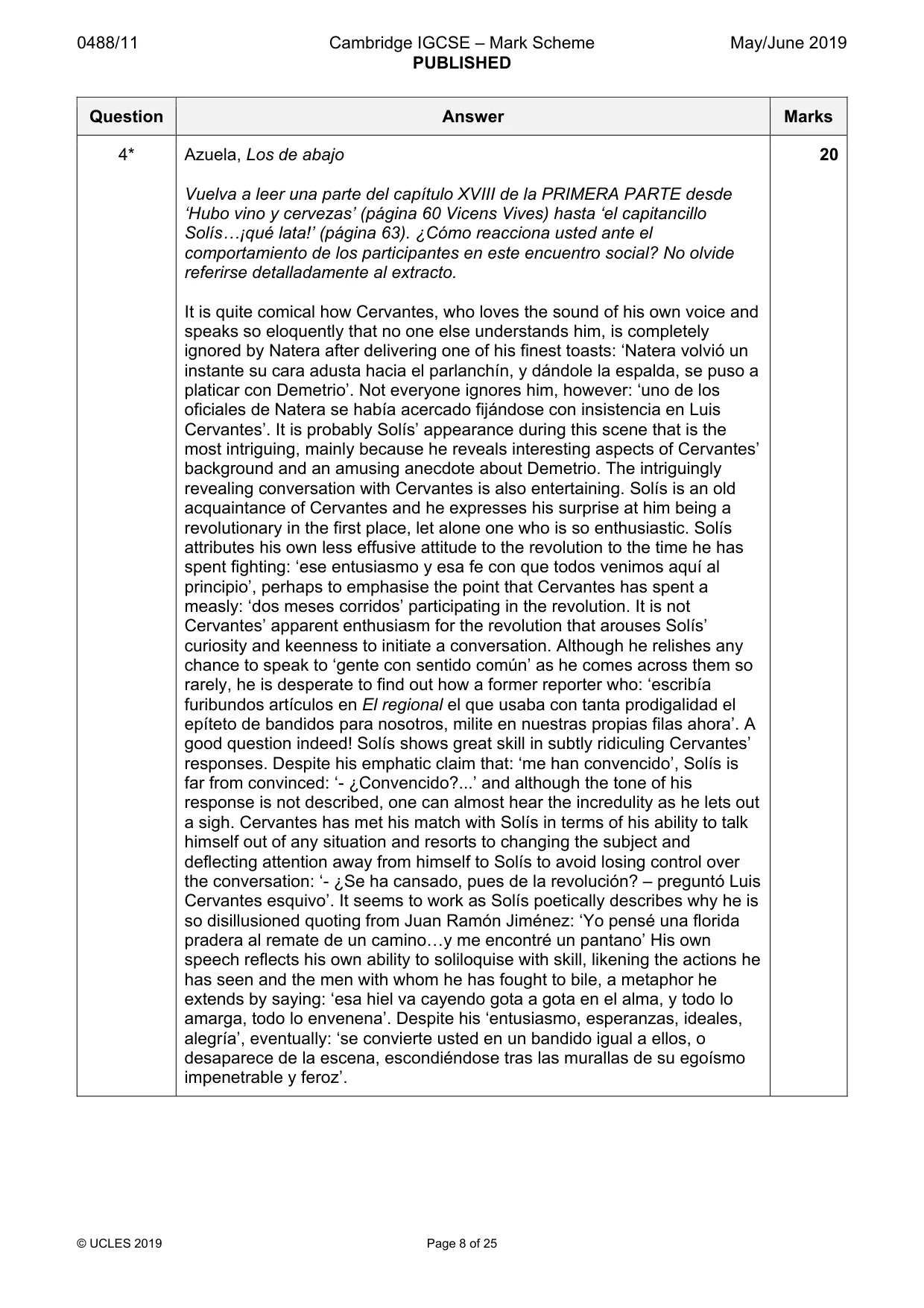 Mark scheme, page 8 of 25