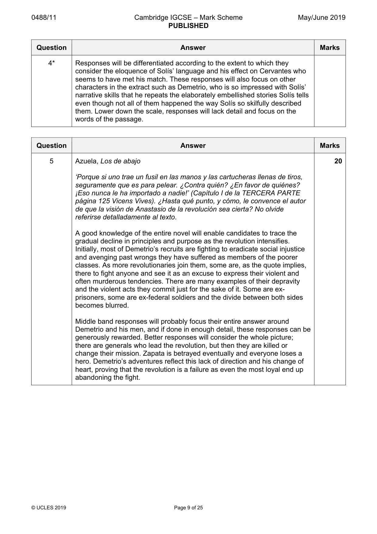 Mark scheme, page 9 of 25