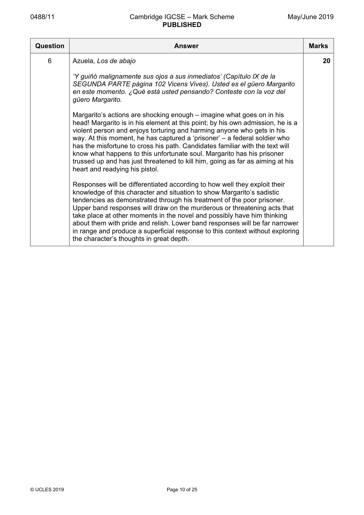 Mark scheme, page 10 of 25