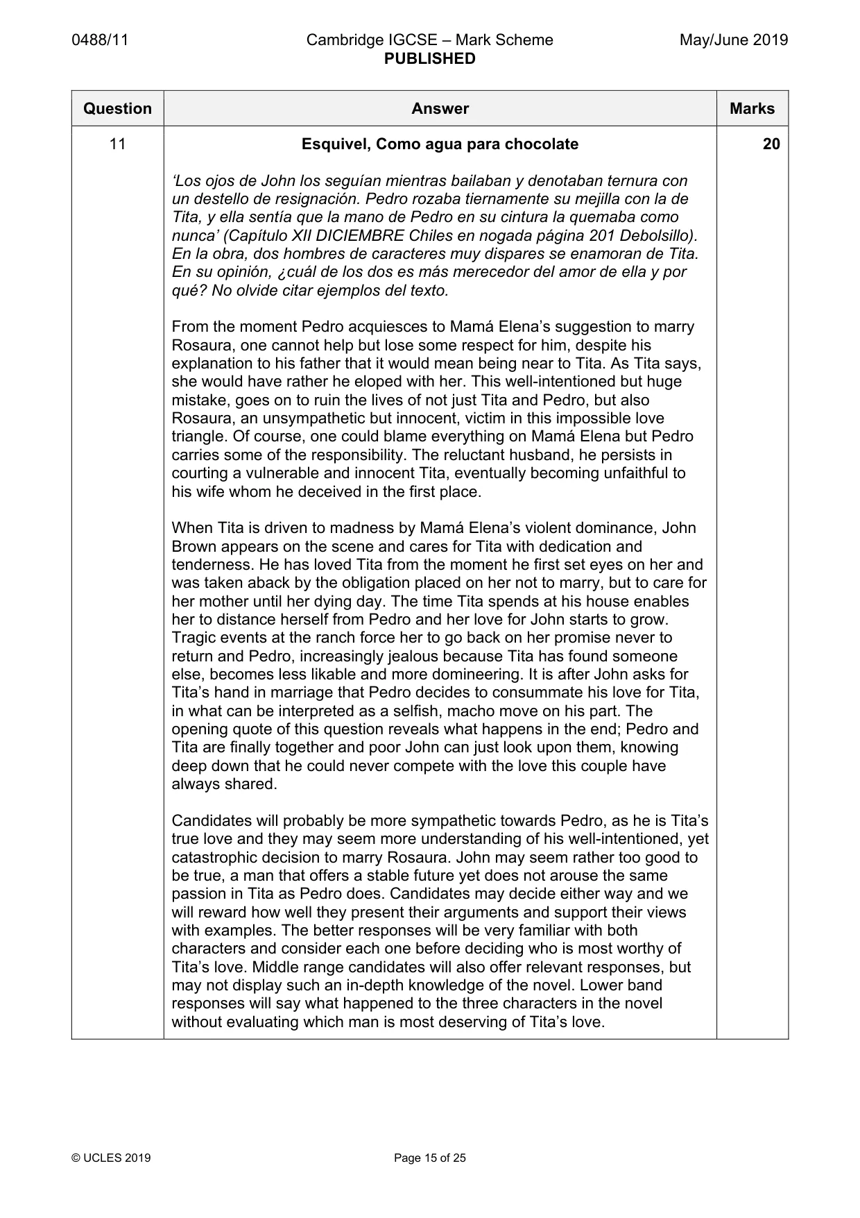 Mark scheme, page 15 of 25