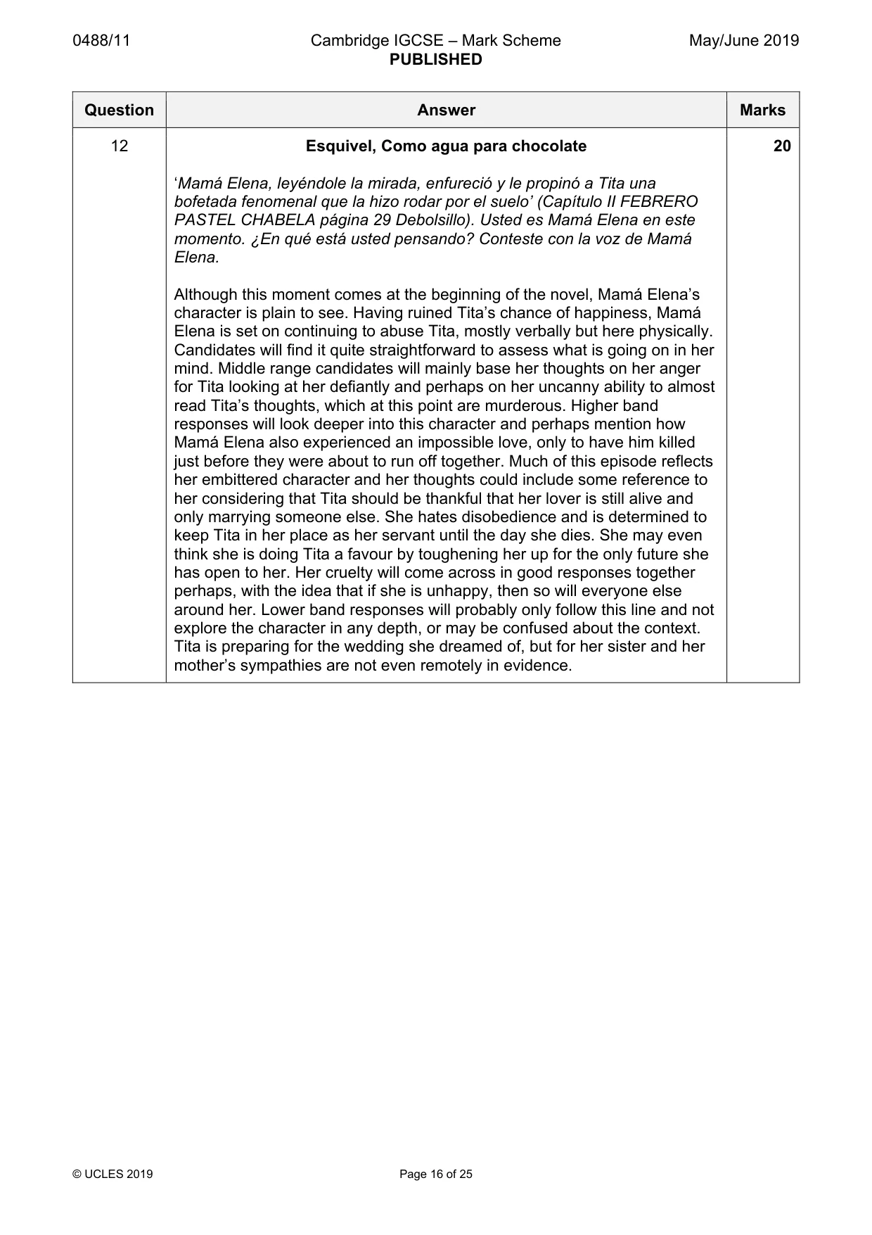 Mark scheme, page 16 of 25