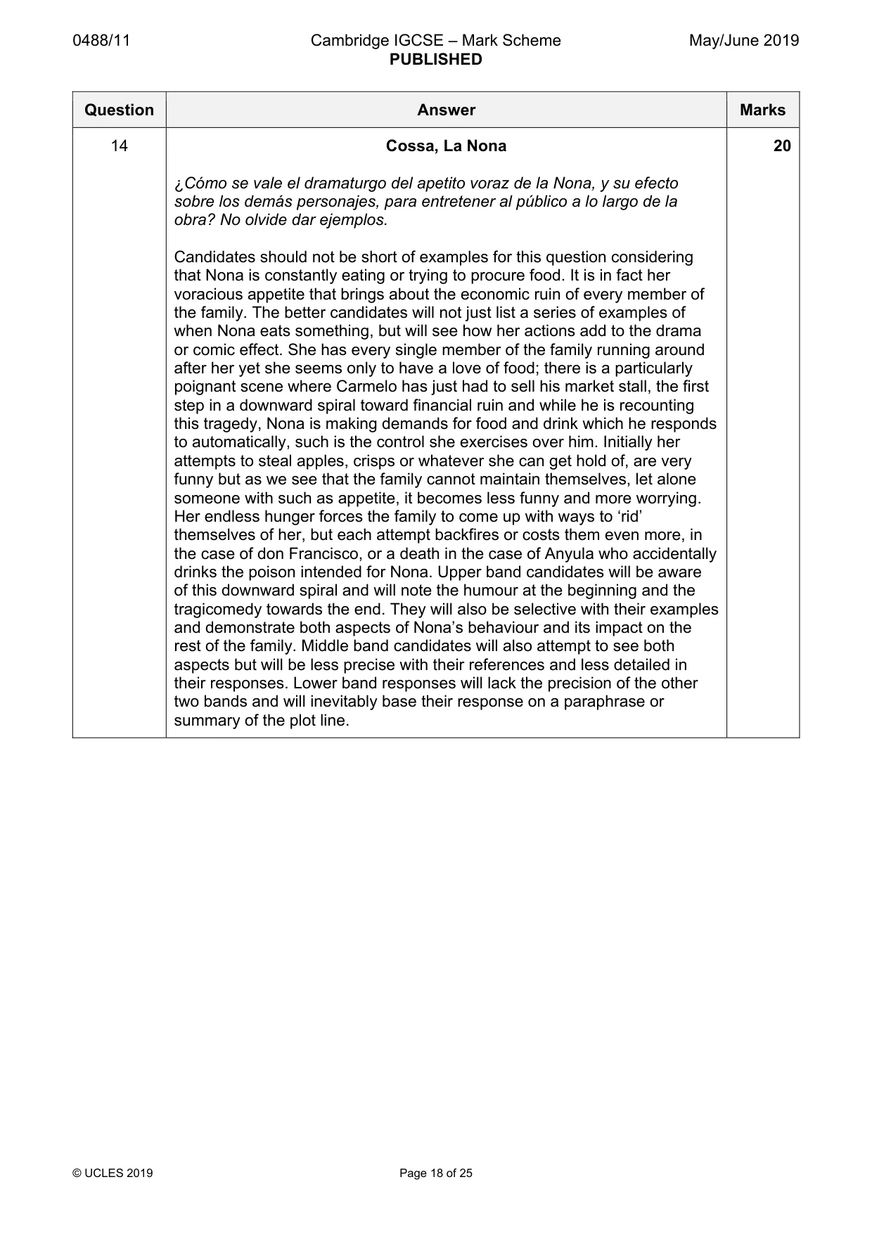 Mark scheme, page 18 of 25