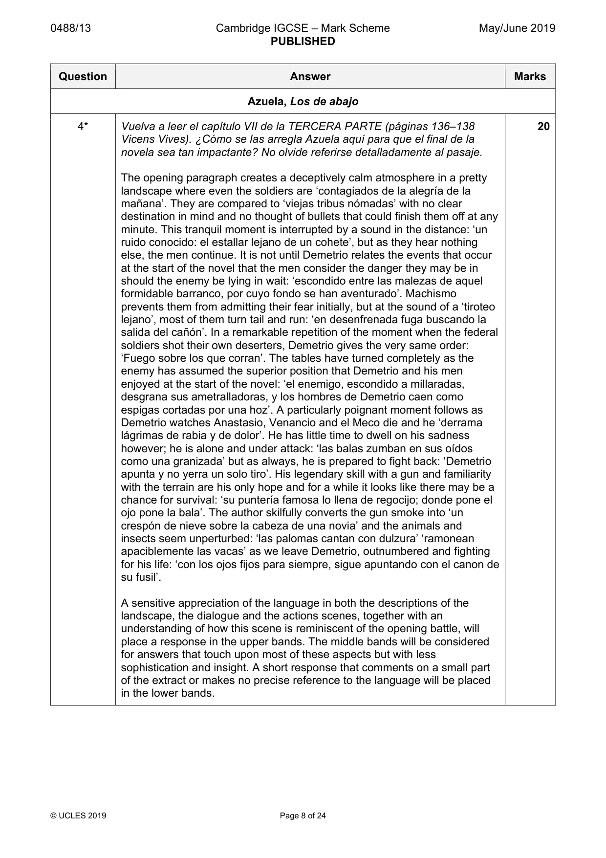 Mark scheme, page 8 of 24