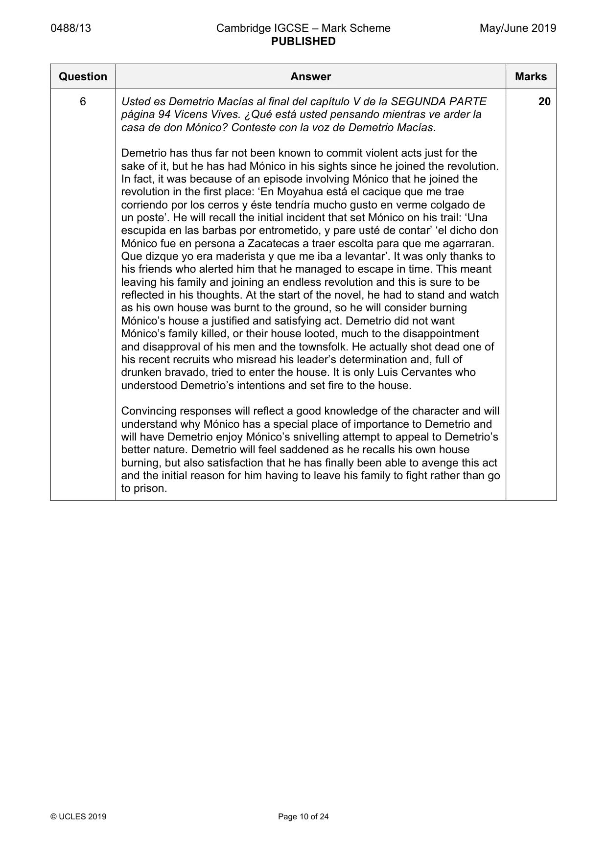 Mark scheme, page 10 of 24