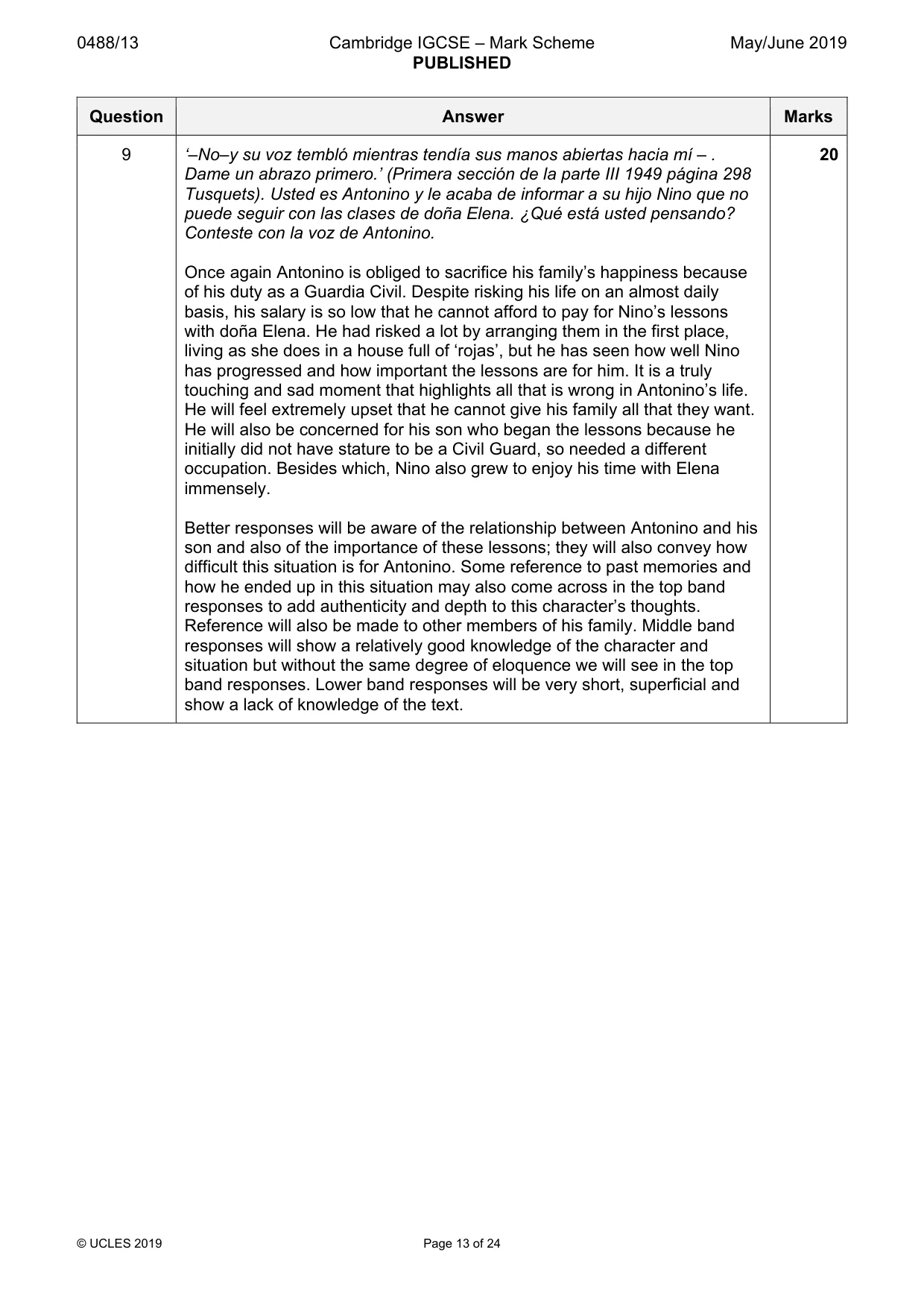 Mark scheme, page 13 of 24
